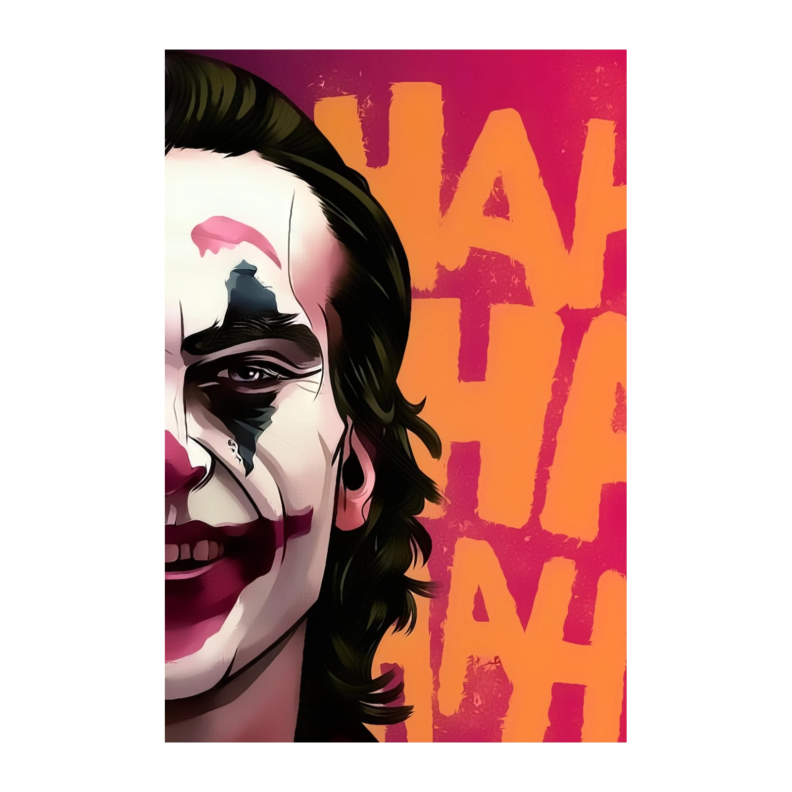 Enigmatic Joker Laugh Wall Art - DC Comics Art