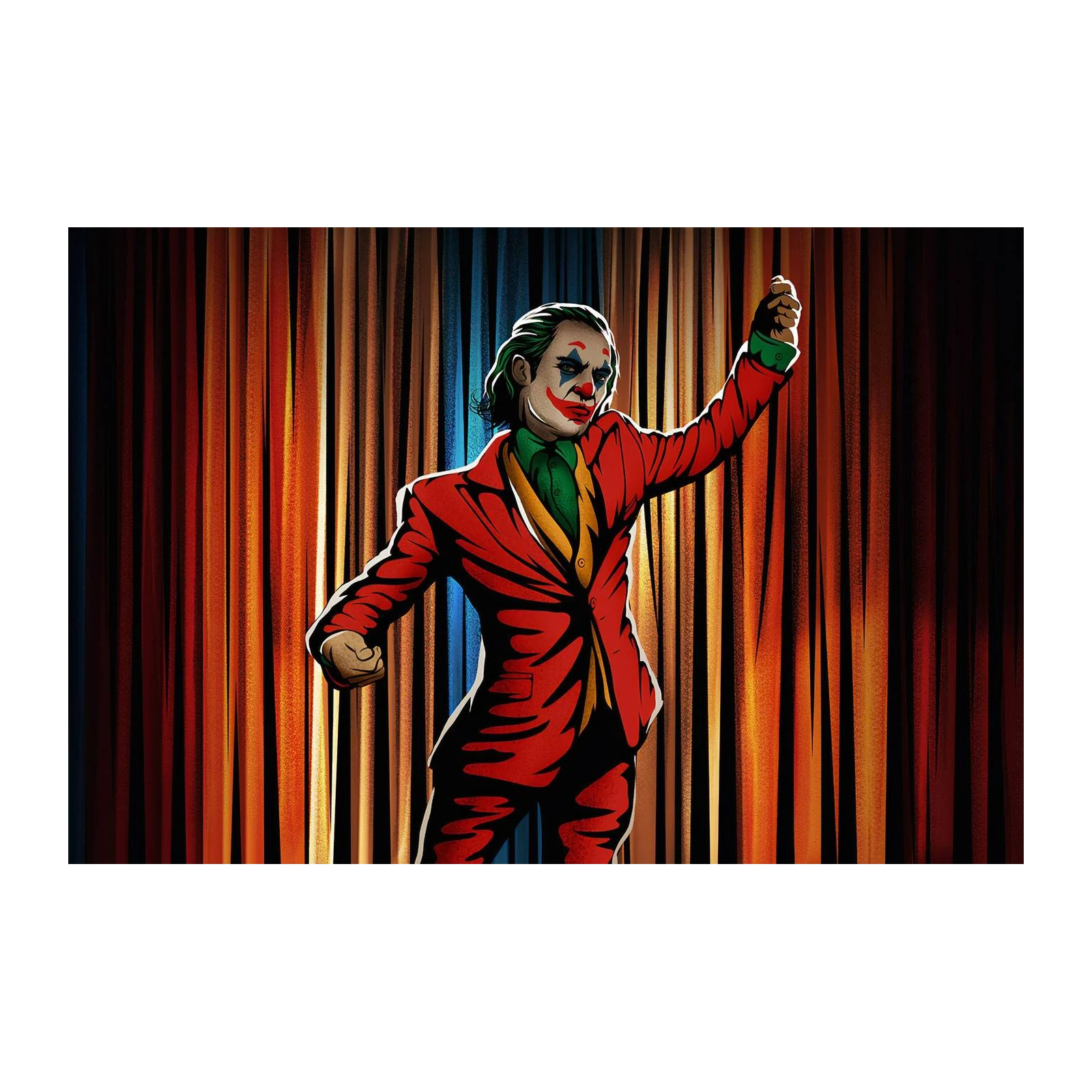 Joker Standing Tall Red Suit Wall Art