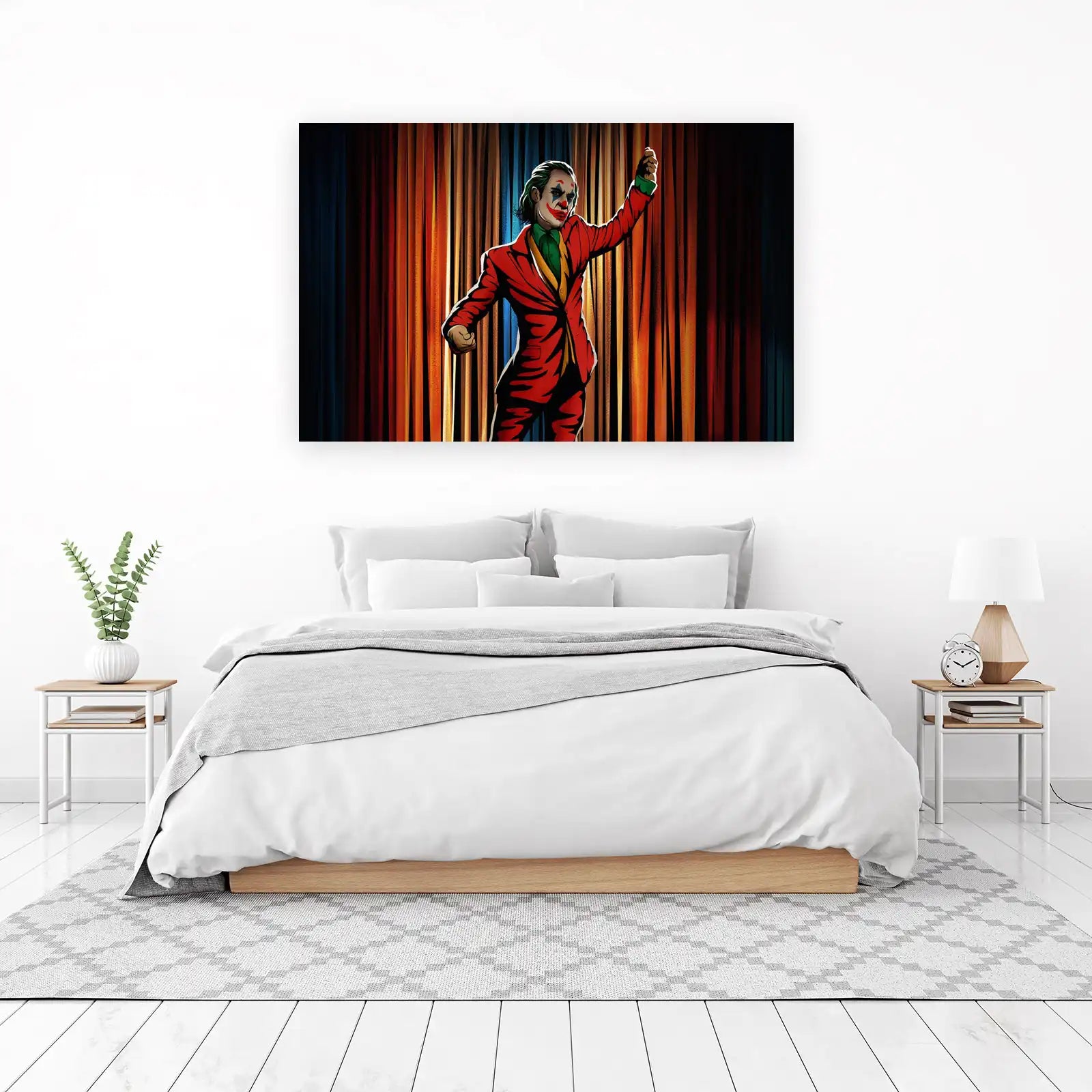 Joker Standing Tall Red Suit Wall Art
