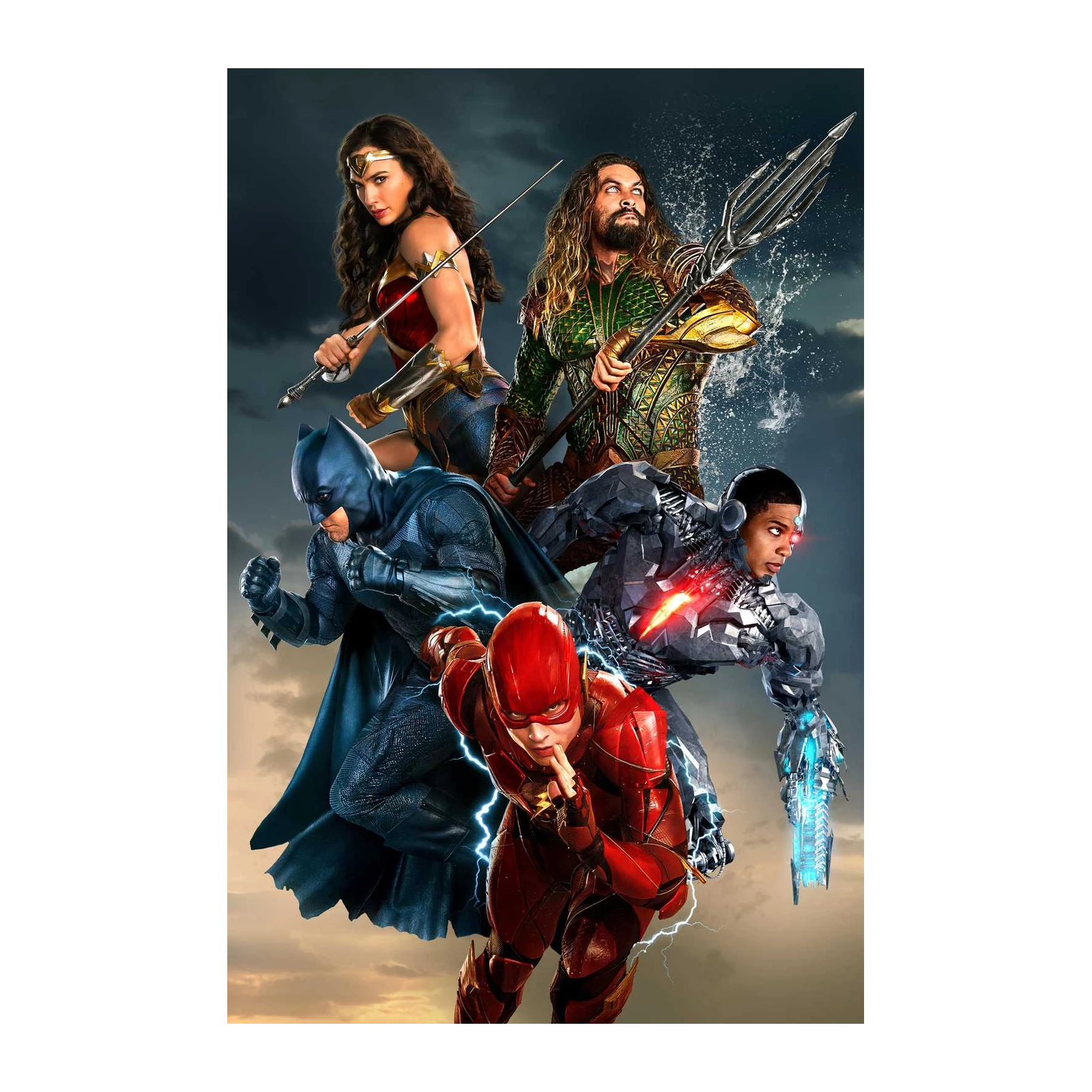 Justice League Heroes Collage Wall Art