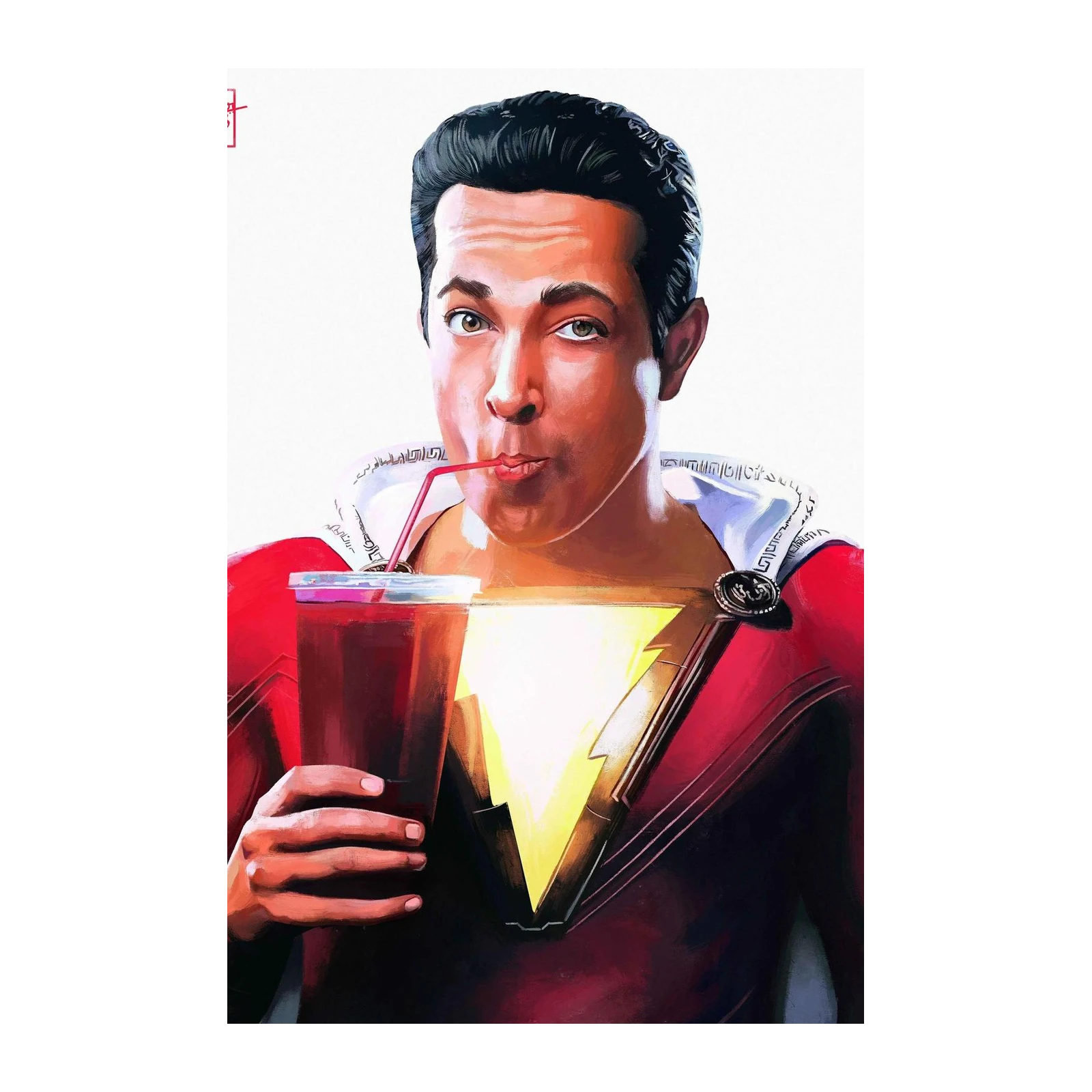 Shazam Superhero Sip Wall Art