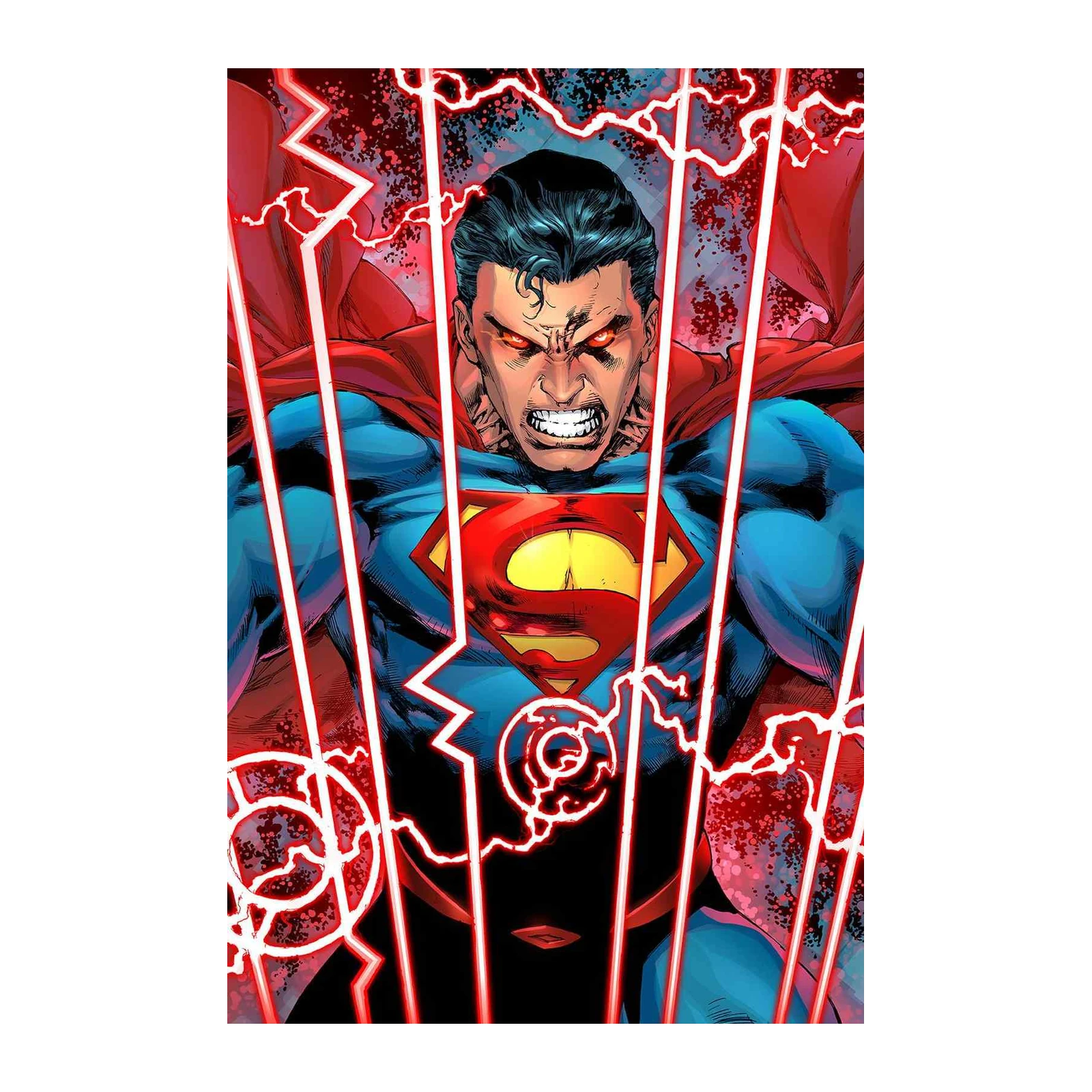 Angry Superman Red Eyes Wall Art