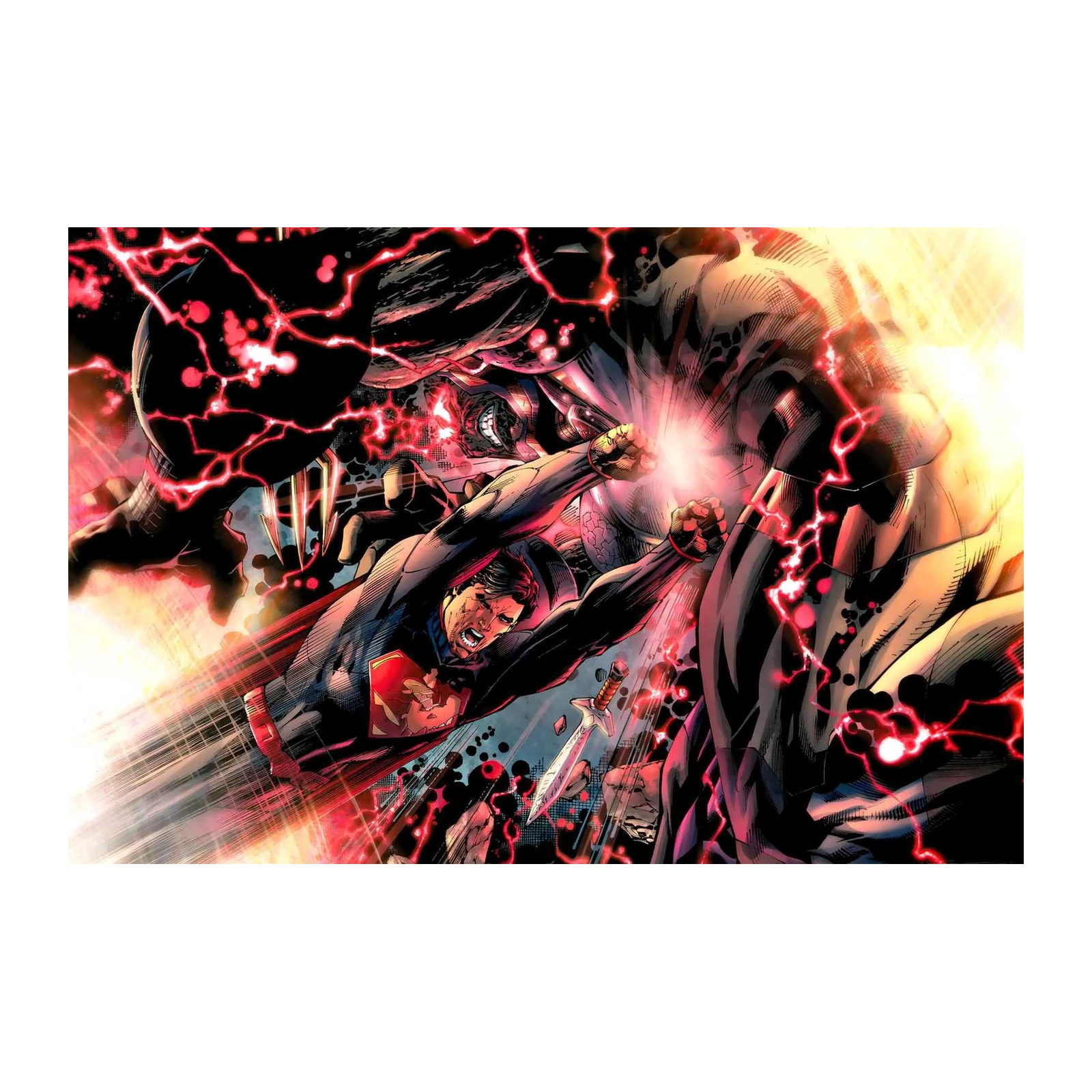 Superman Vs Darkseid Epic Battle Wall Art