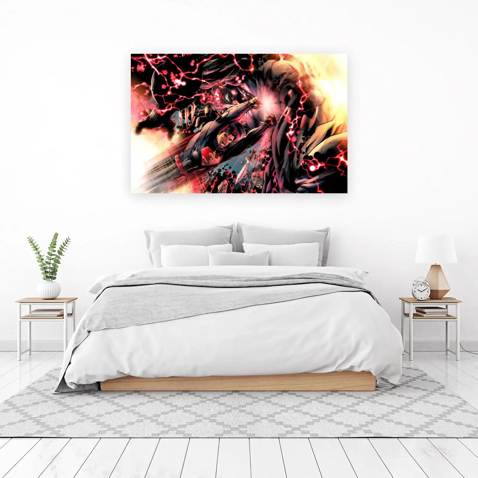 Superman Vs Darkseid Epic Battle Wall Art