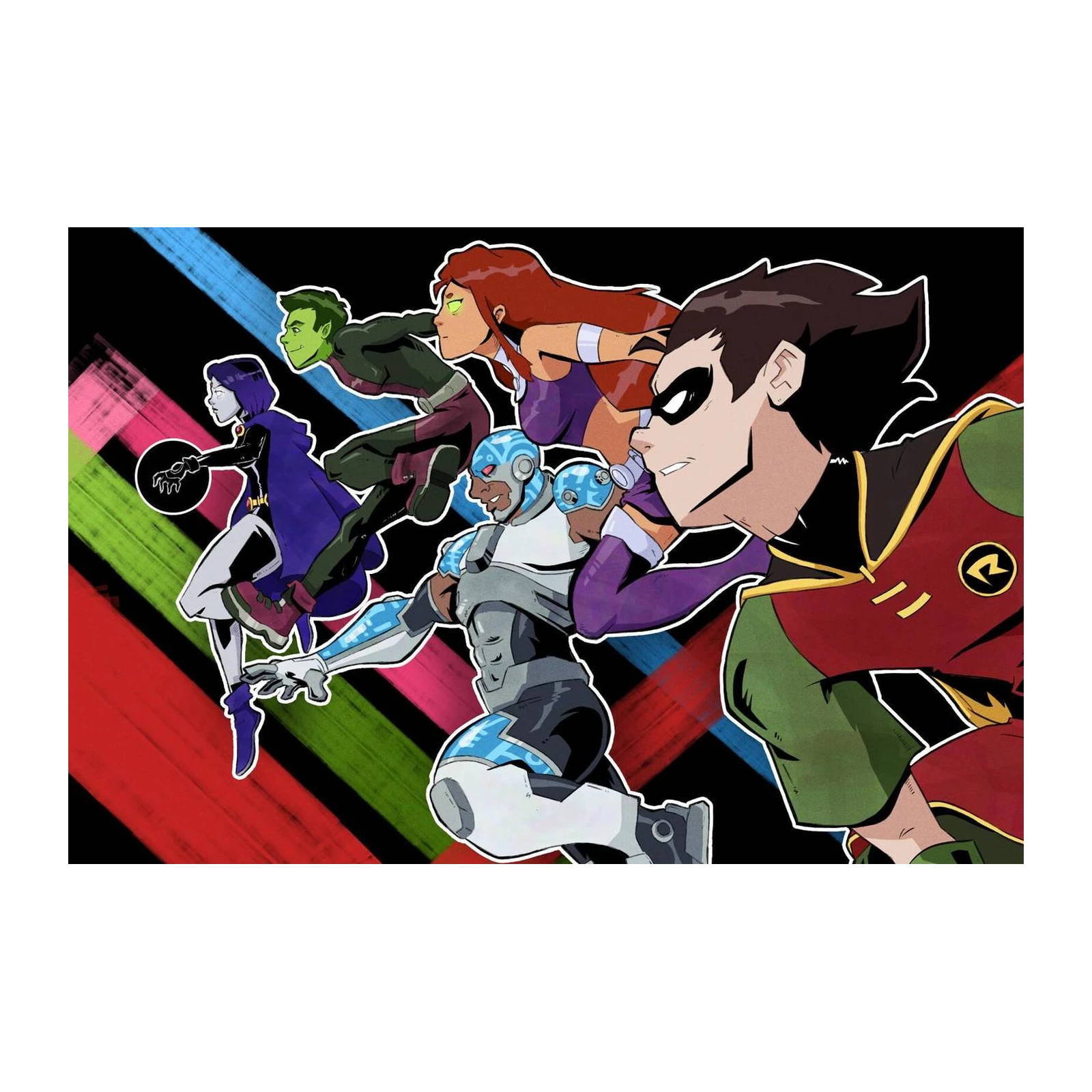 Teen Titans Go Dynamic Action Wall Art