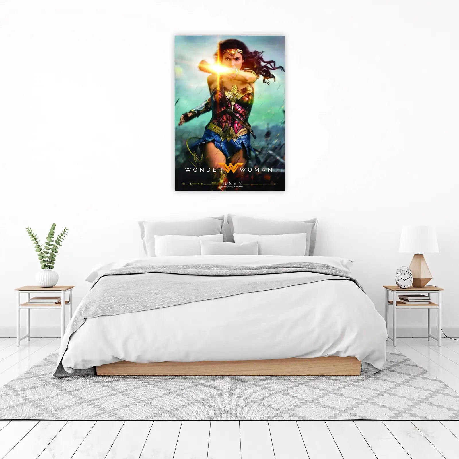 Powerful Wonder Woman Action Wall Art