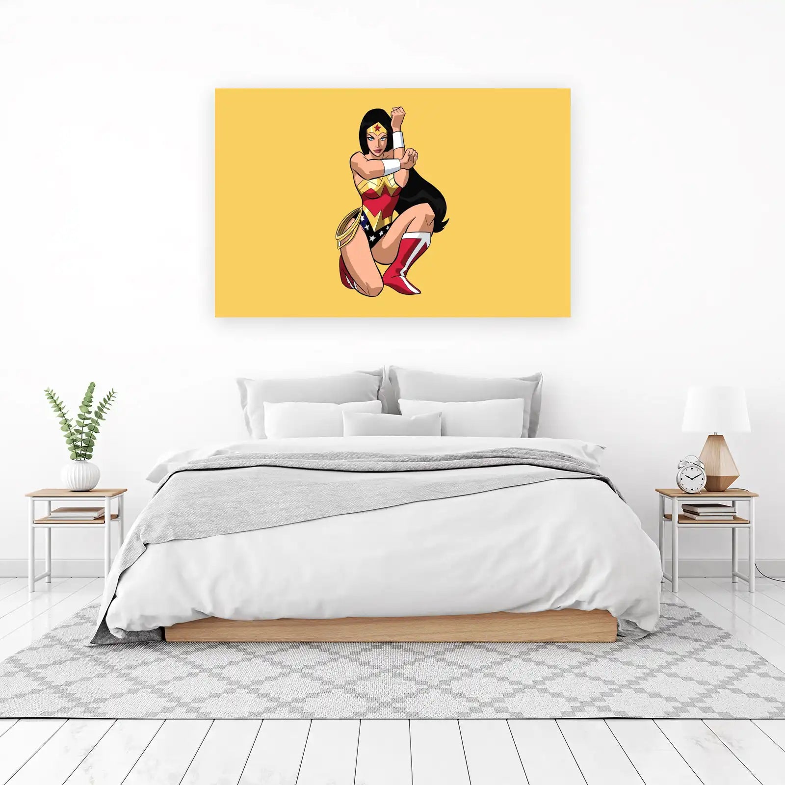 Dynamic Wonder Woman Pose Wall Art