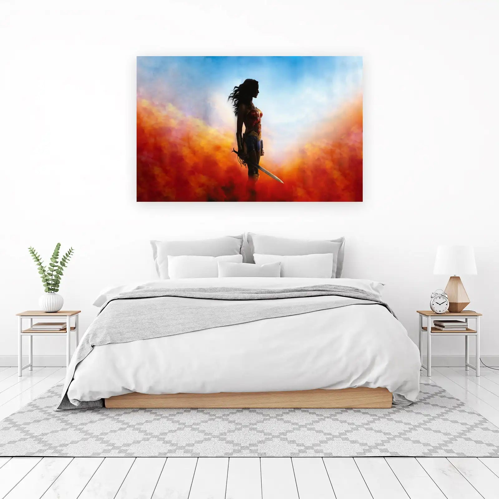 Epic Wonder Woman Silhouette Wall Art