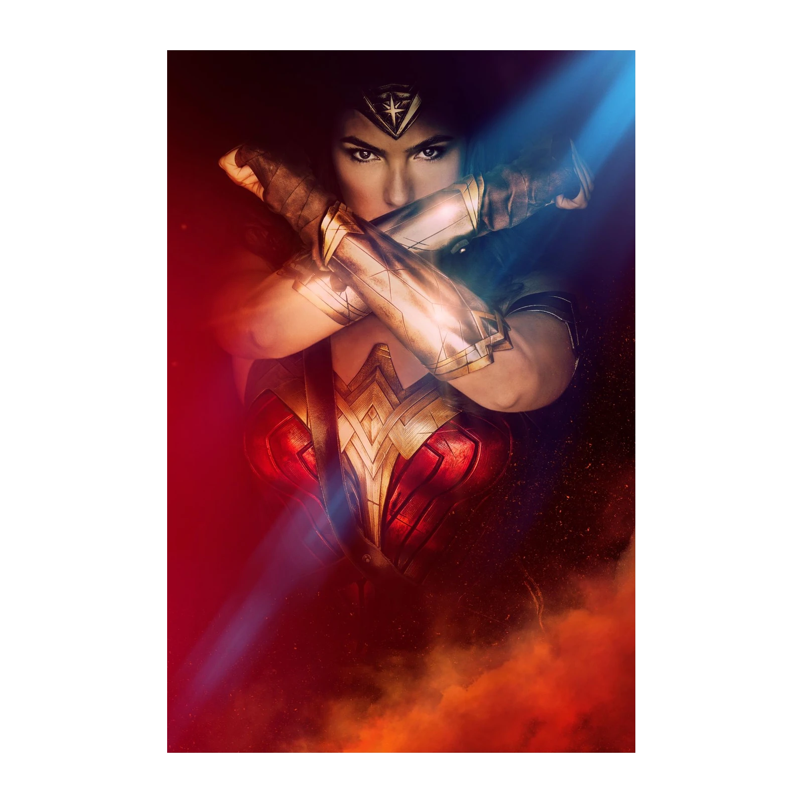 Wonder Woman Shield Arms Gold Red Wall Art