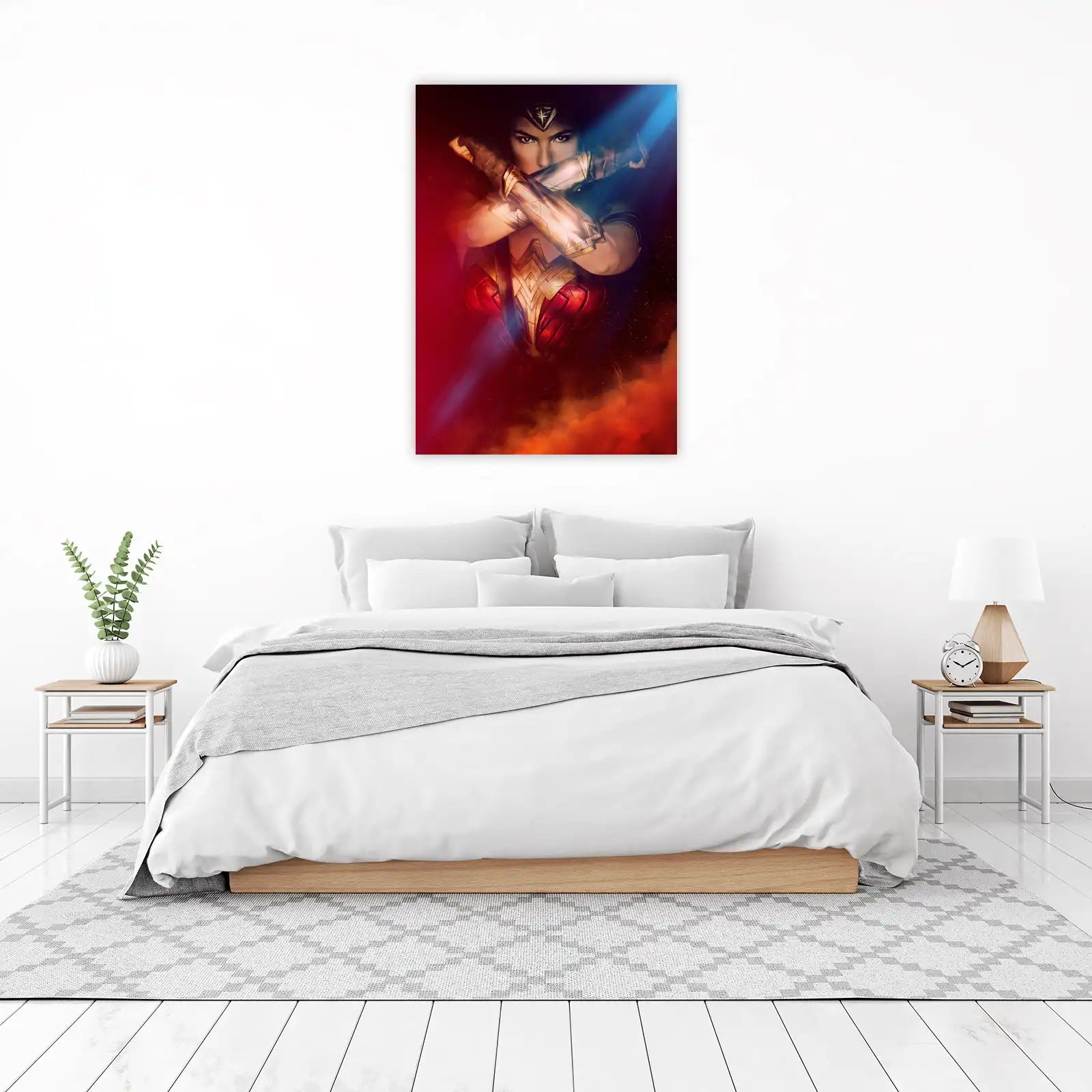 Wonder Woman Shield Arms Gold Red Wall Art