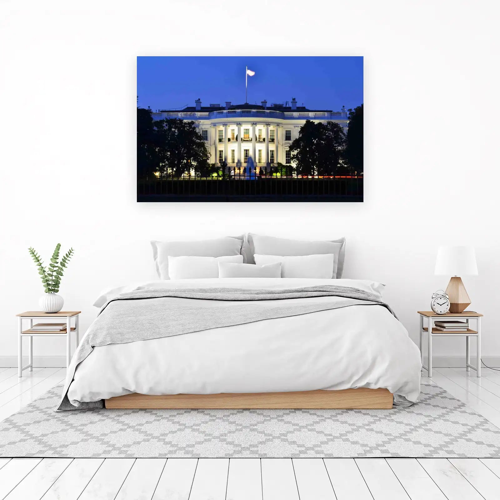 Iconic White House Dusk Wall Art