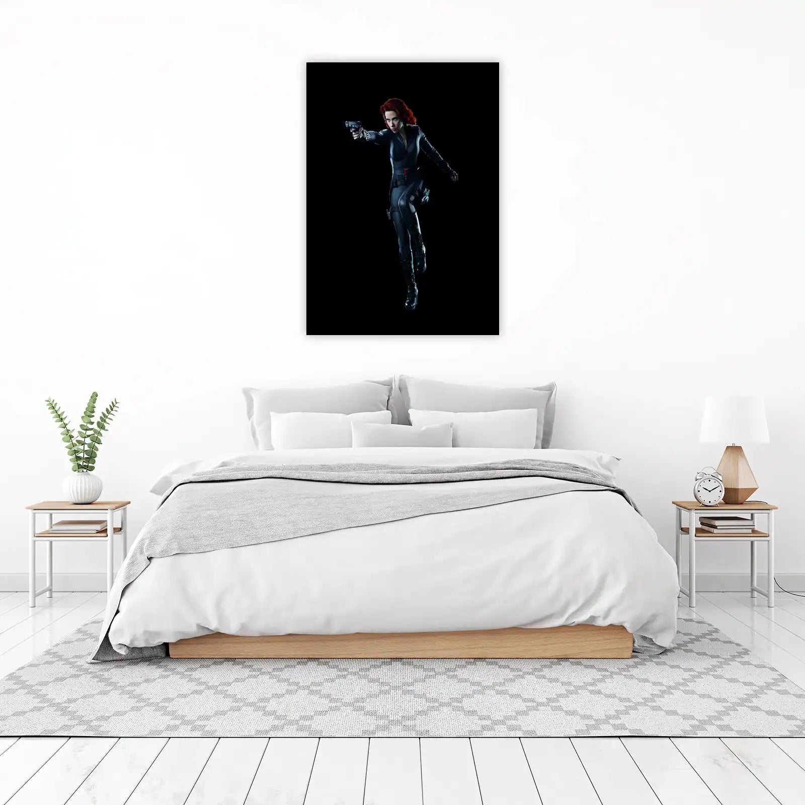Black Widow Action Pose Wall Art
