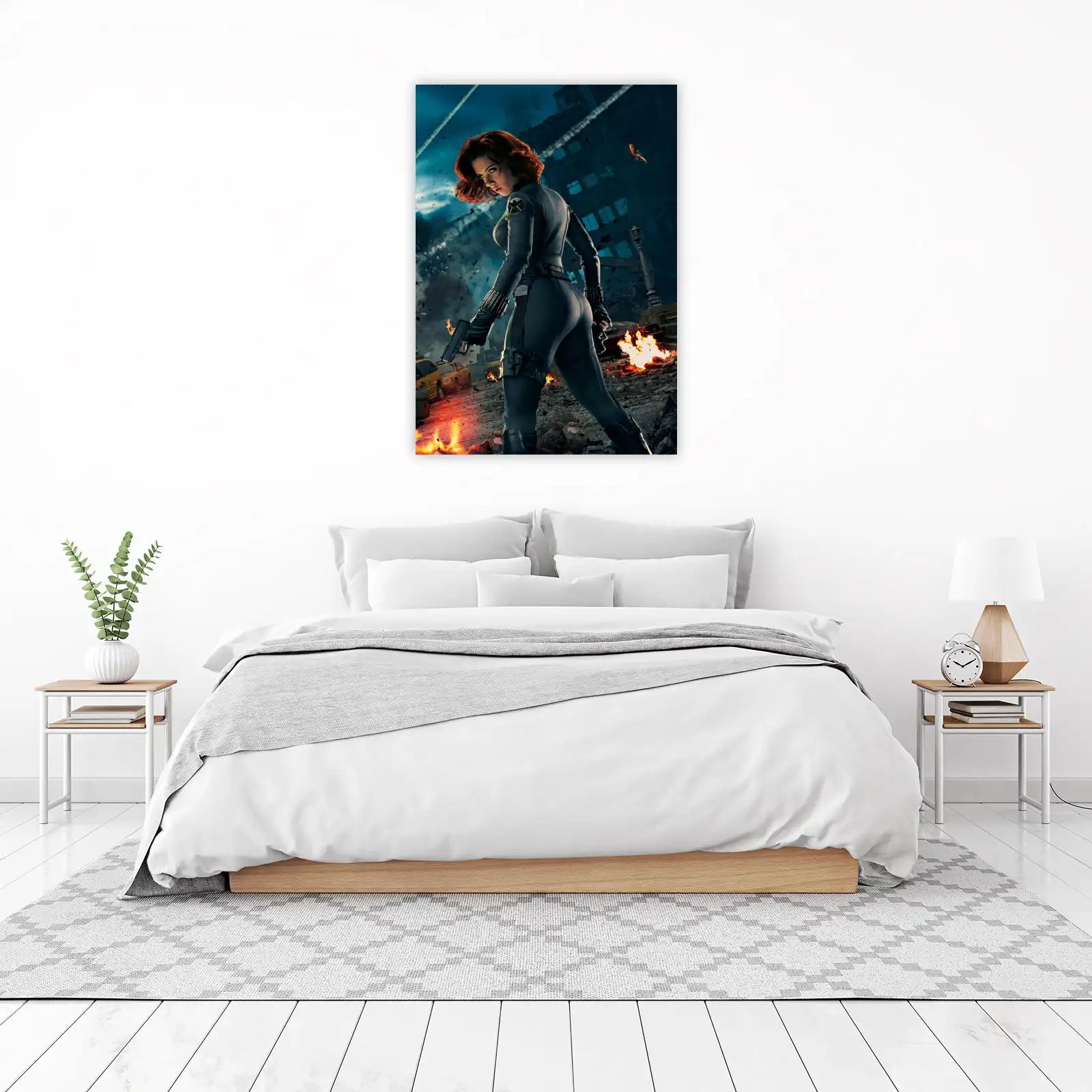 Black Widow Action Pose Wall Art