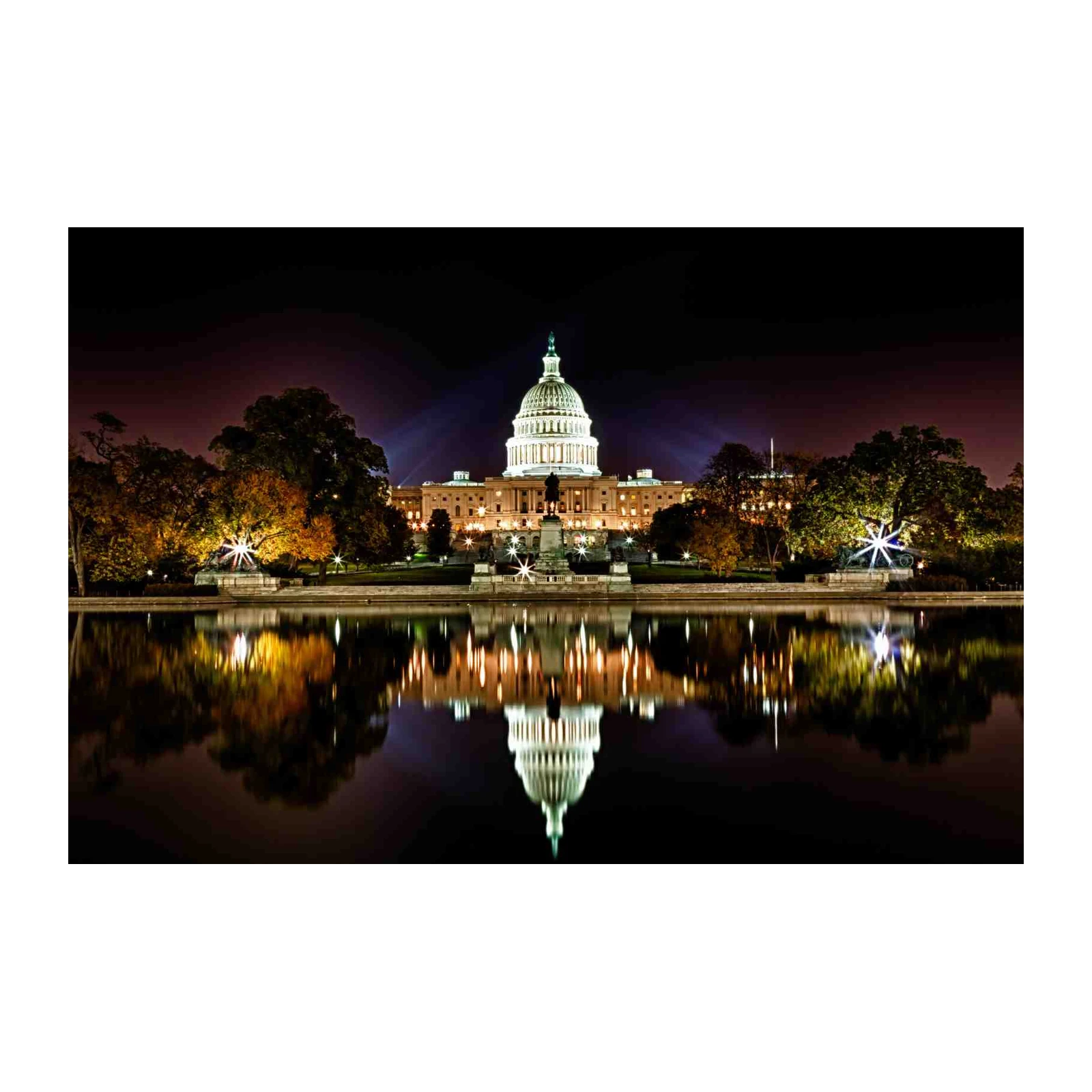 Majestic Capitol Building at Night Wall Art