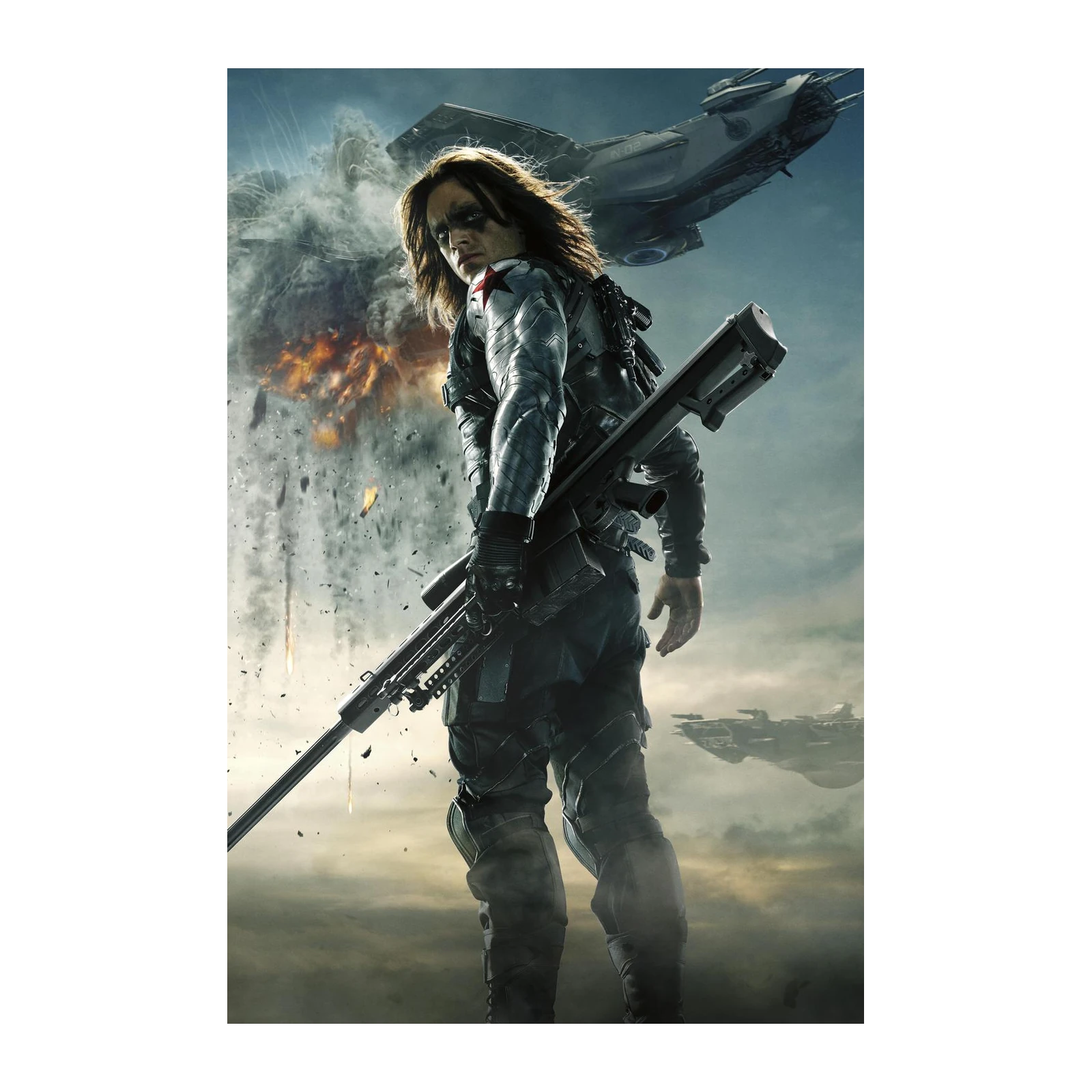 Winter Soldier Action Scene Wall Art