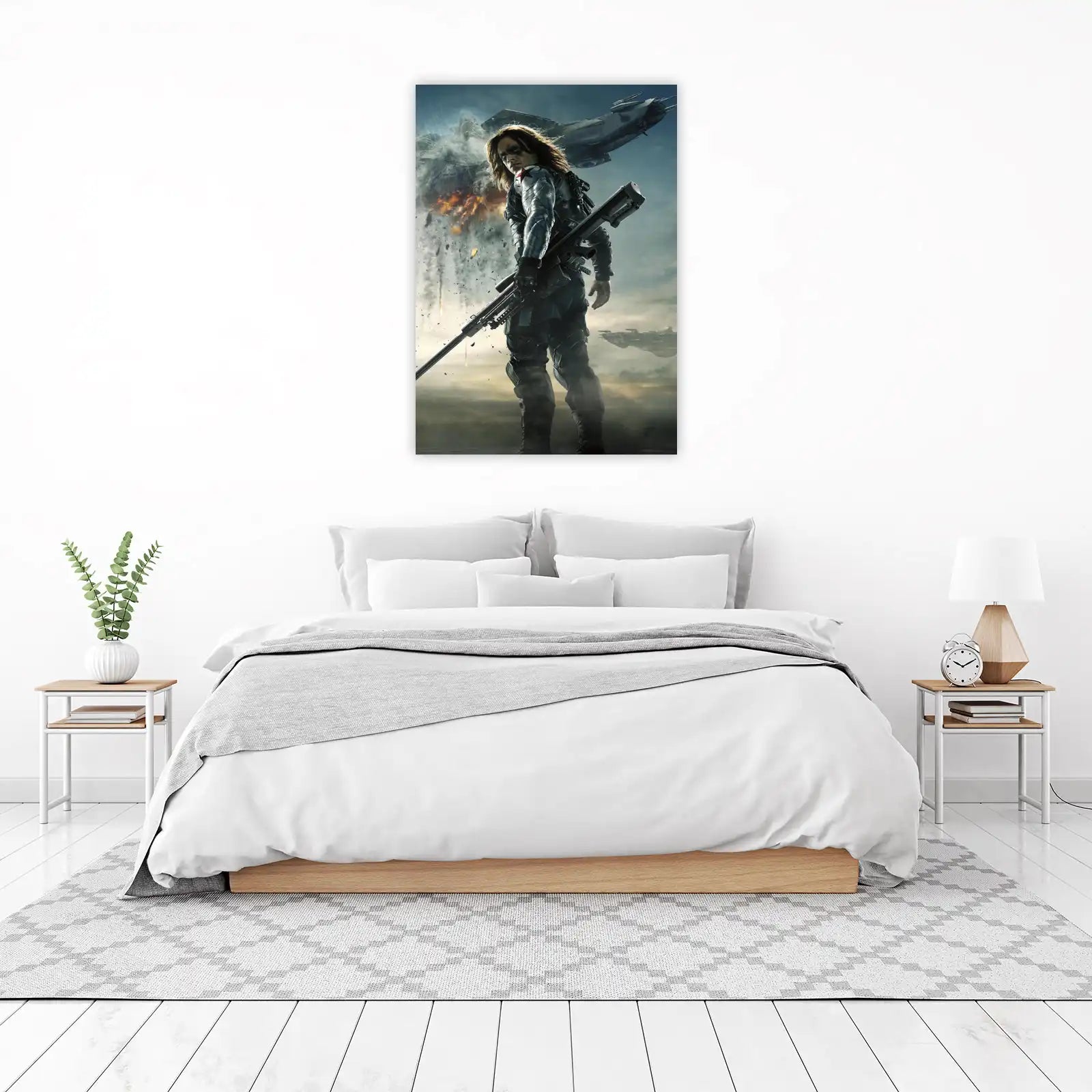 Winter Soldier Action Scene Wall Art