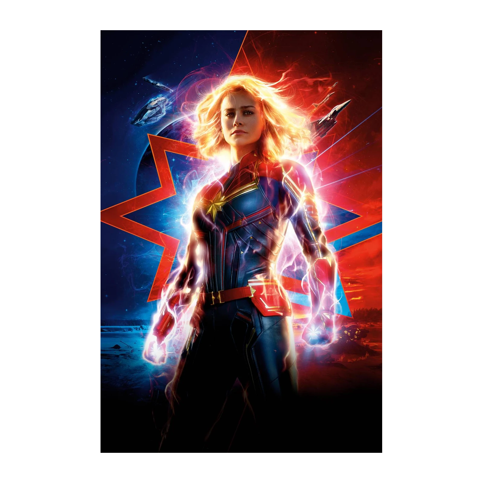 Captain Marvel Heroic Power Wall Art