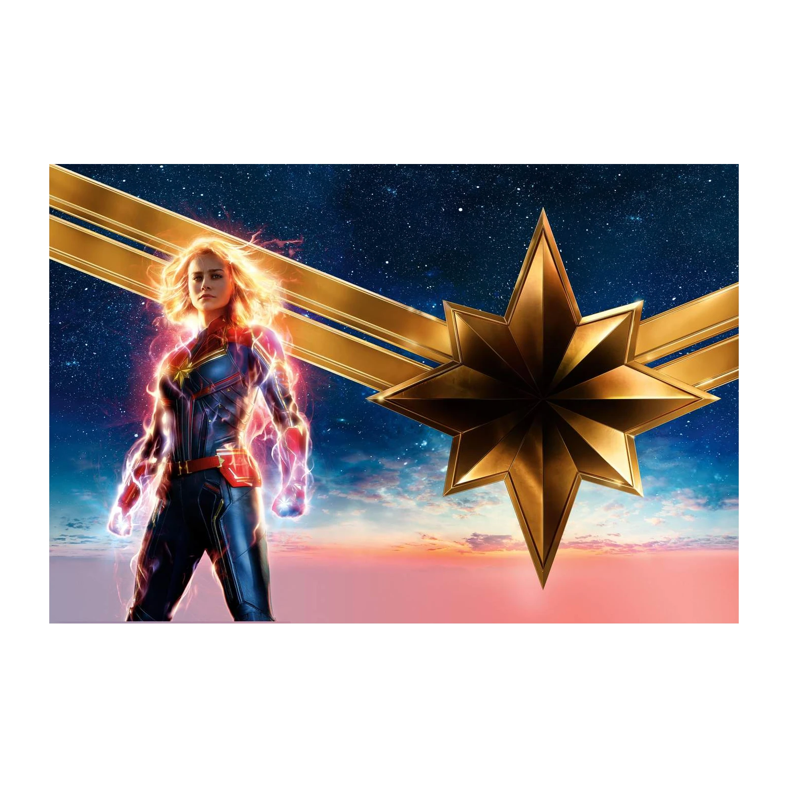 Captain Marvel Cosmic Power Wall Art