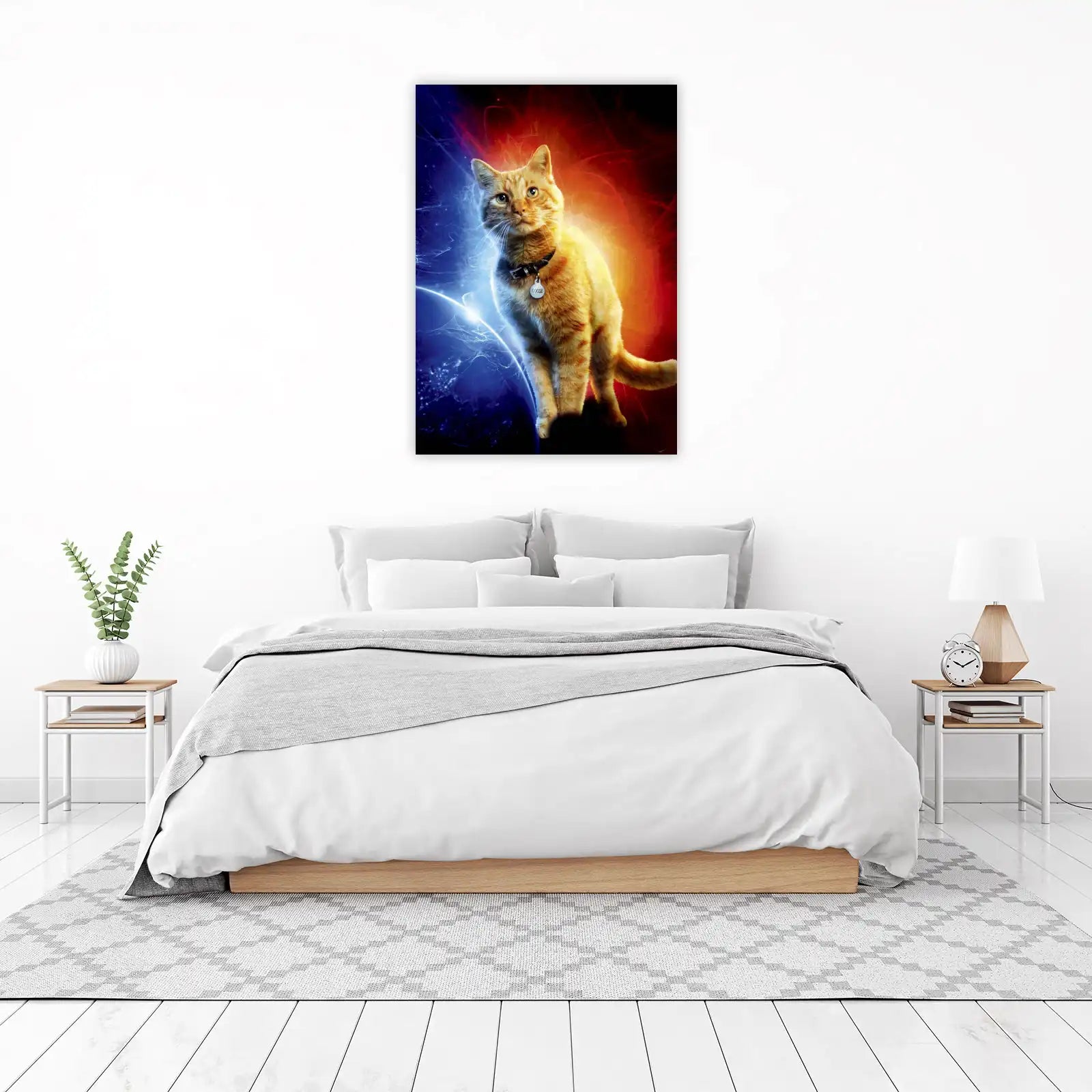 Cosmic Ginger Cat "Goose" Wall Art