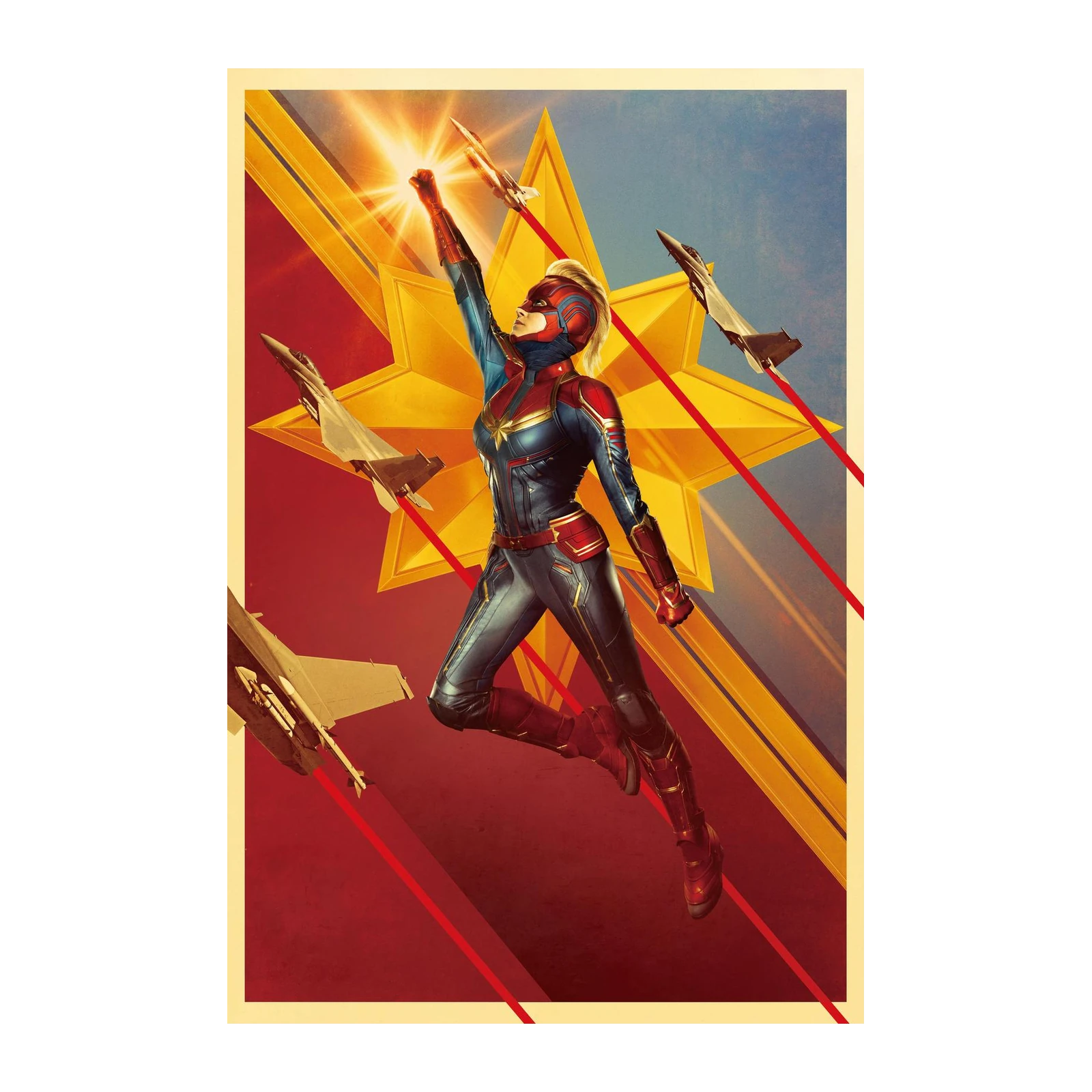 Captain Marvel Soaring High Wall Art