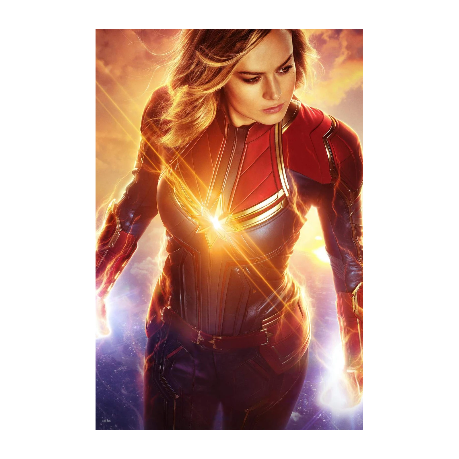 Captain Marvel Cosmic Power Wall Art