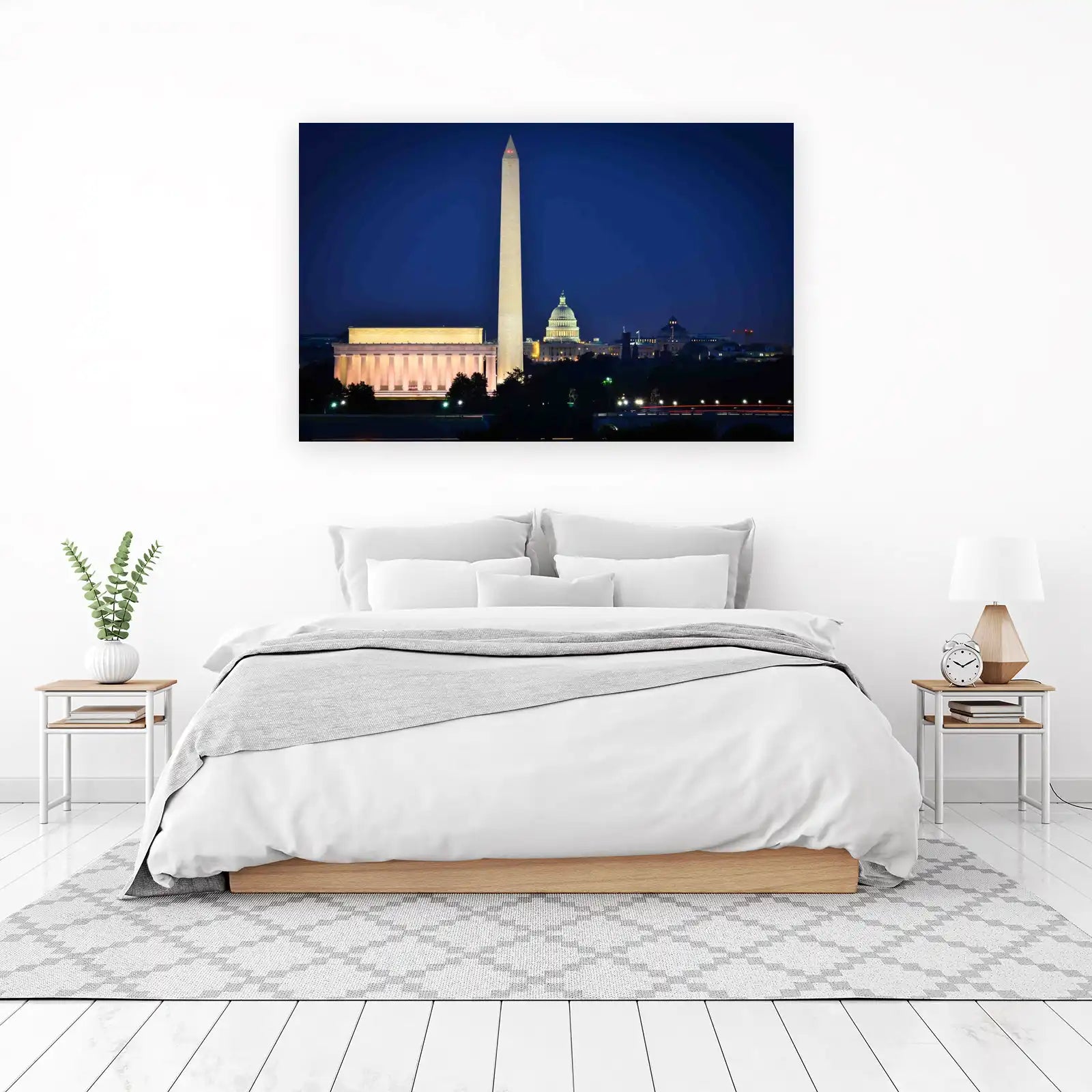 Washington DC Skyline at Night Wall Art