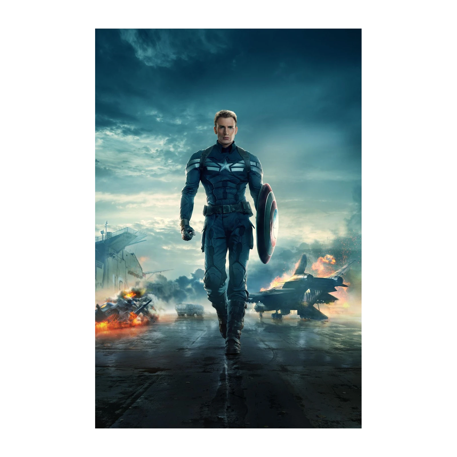 Captain America Action Pose Wall Art