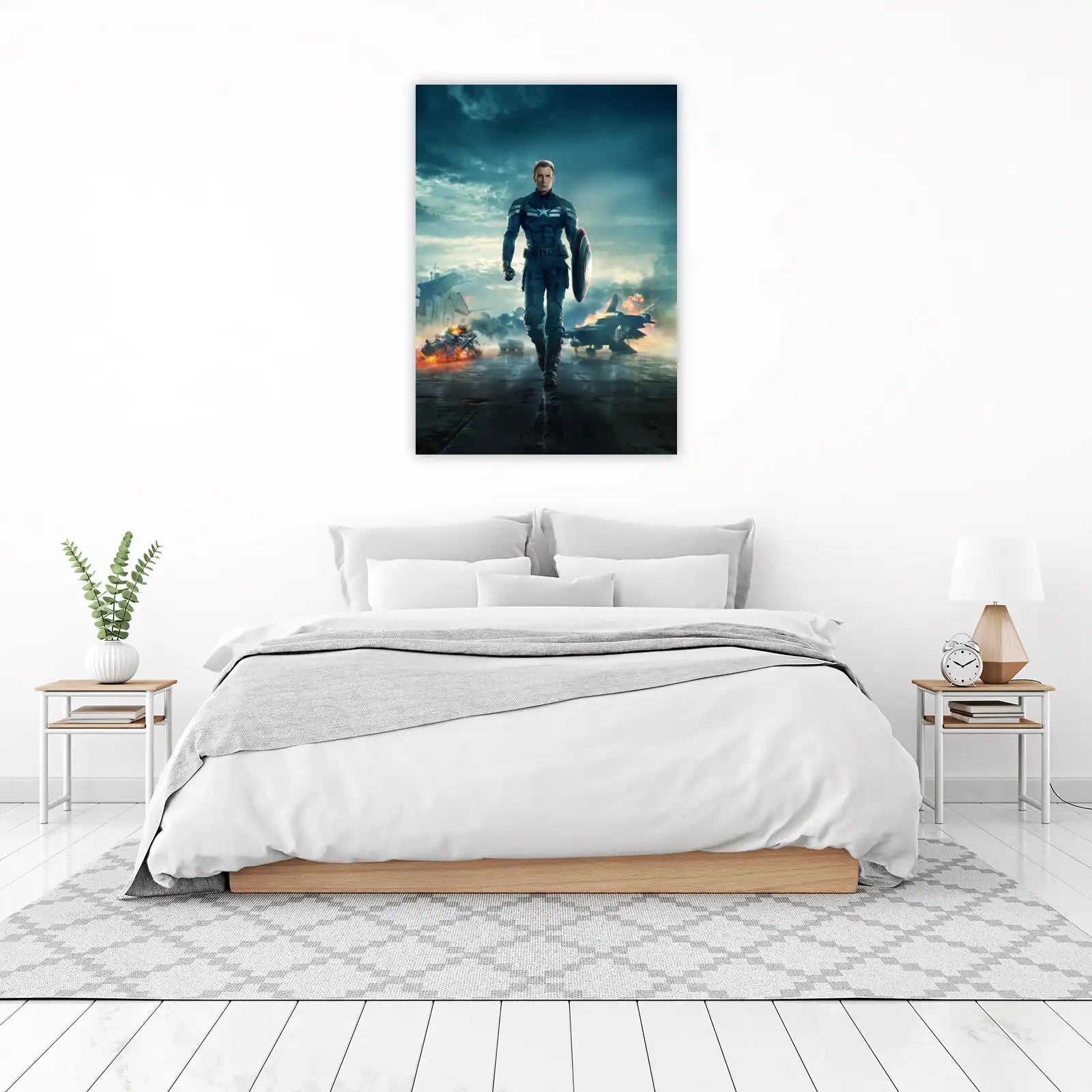 Captain America Action Pose Wall Art