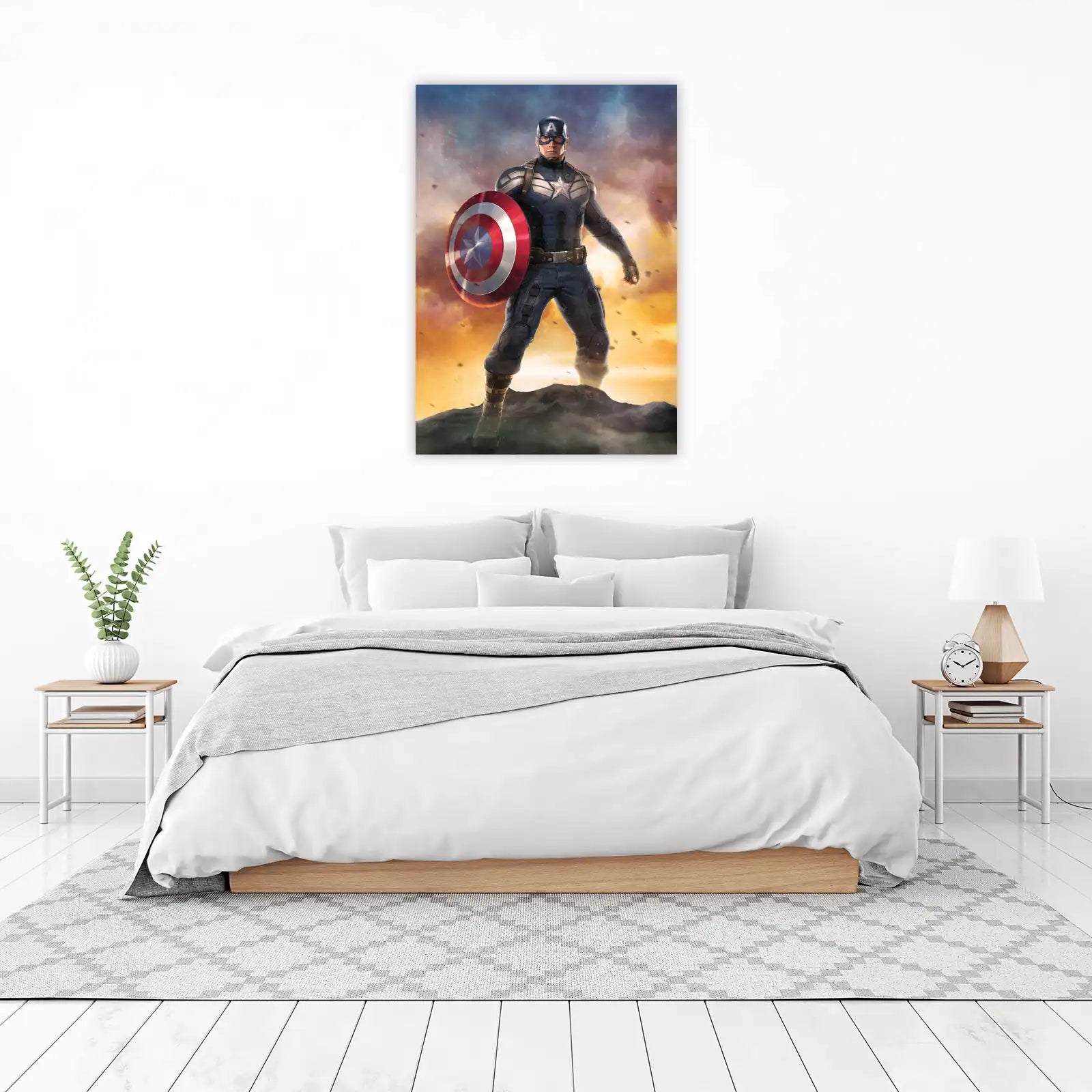 Captain America Heroic Pose Wall Art