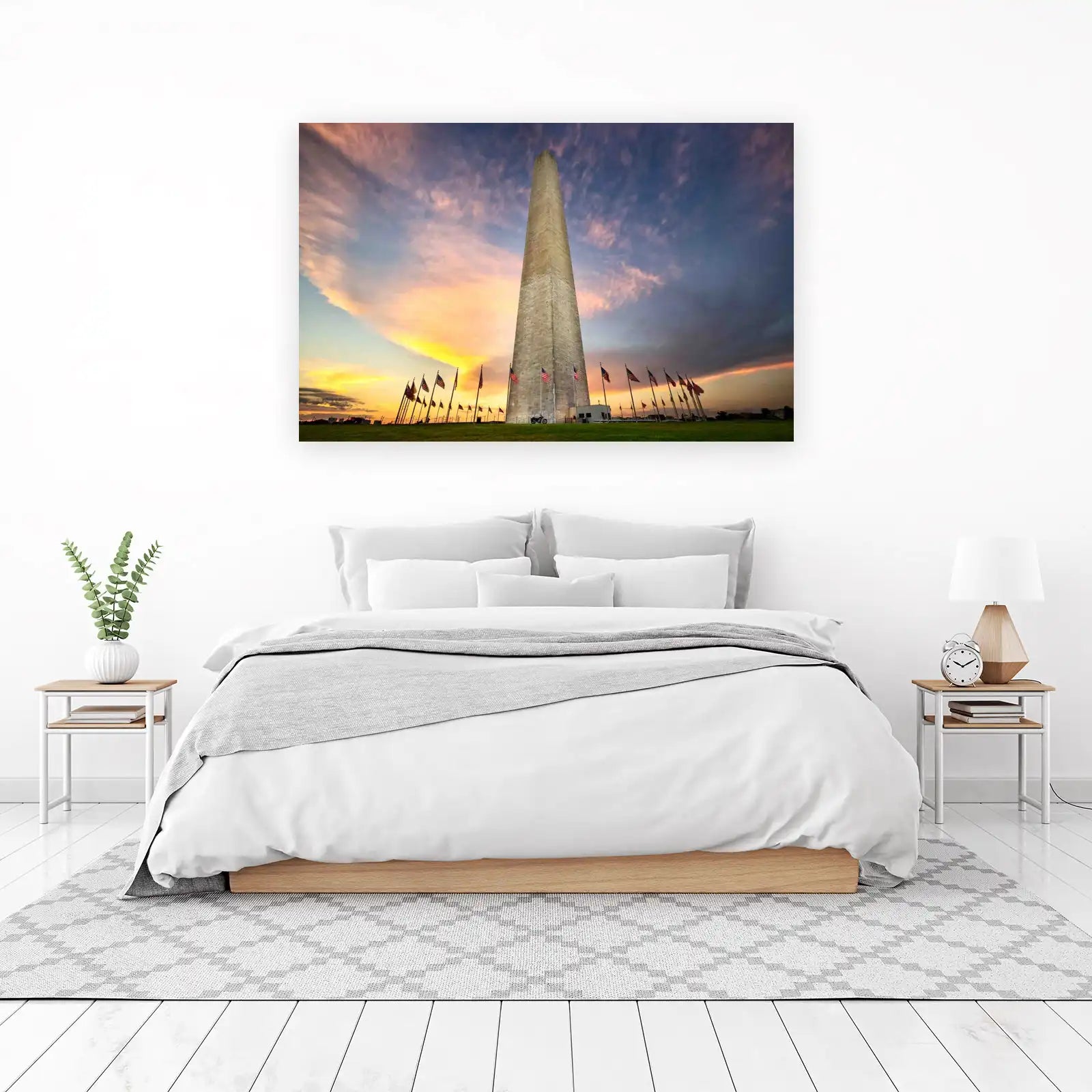 Washington Monument at Sunset Wall Art