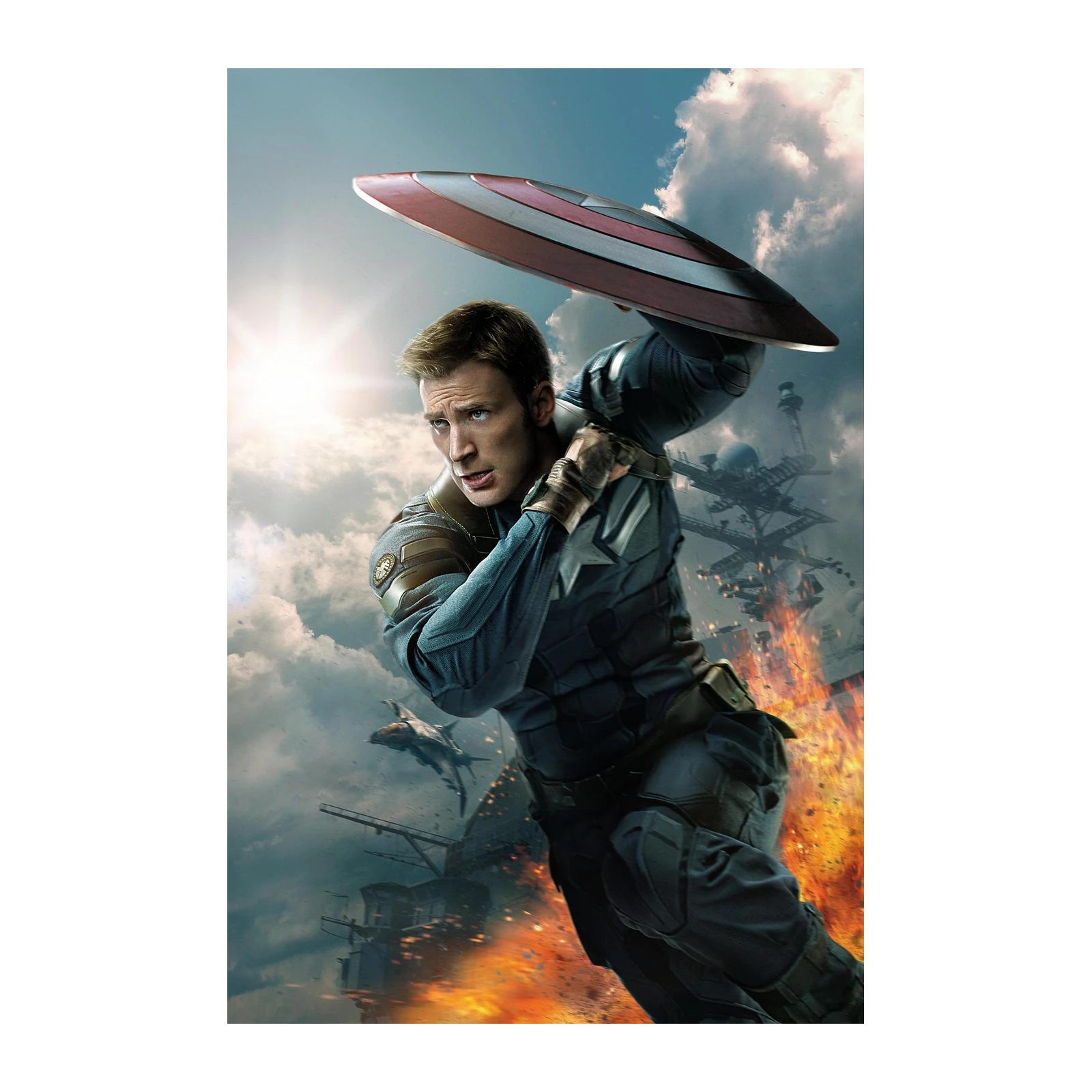 Captain America Heroic Action Wall Art