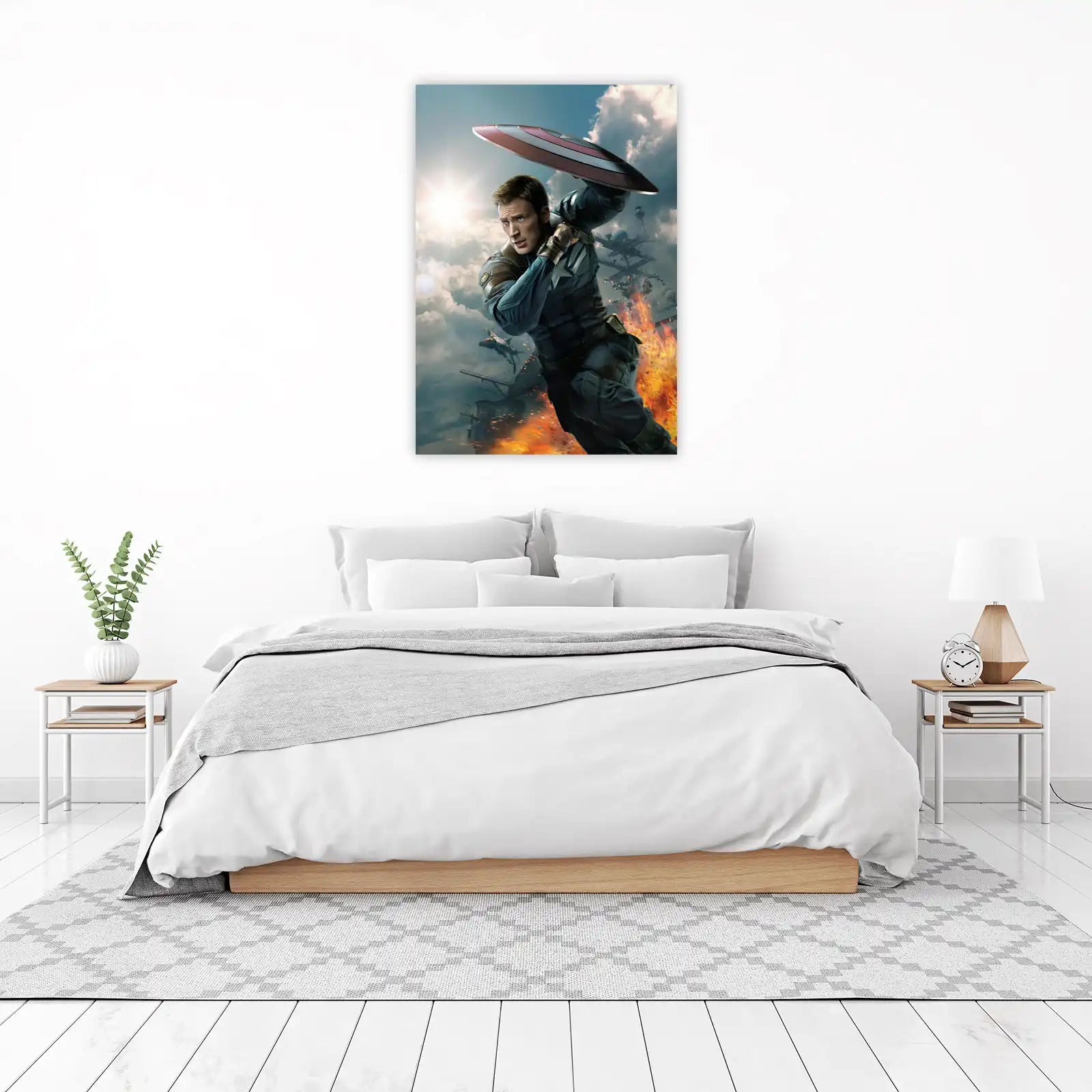 Captain America Heroic Action Wall Art