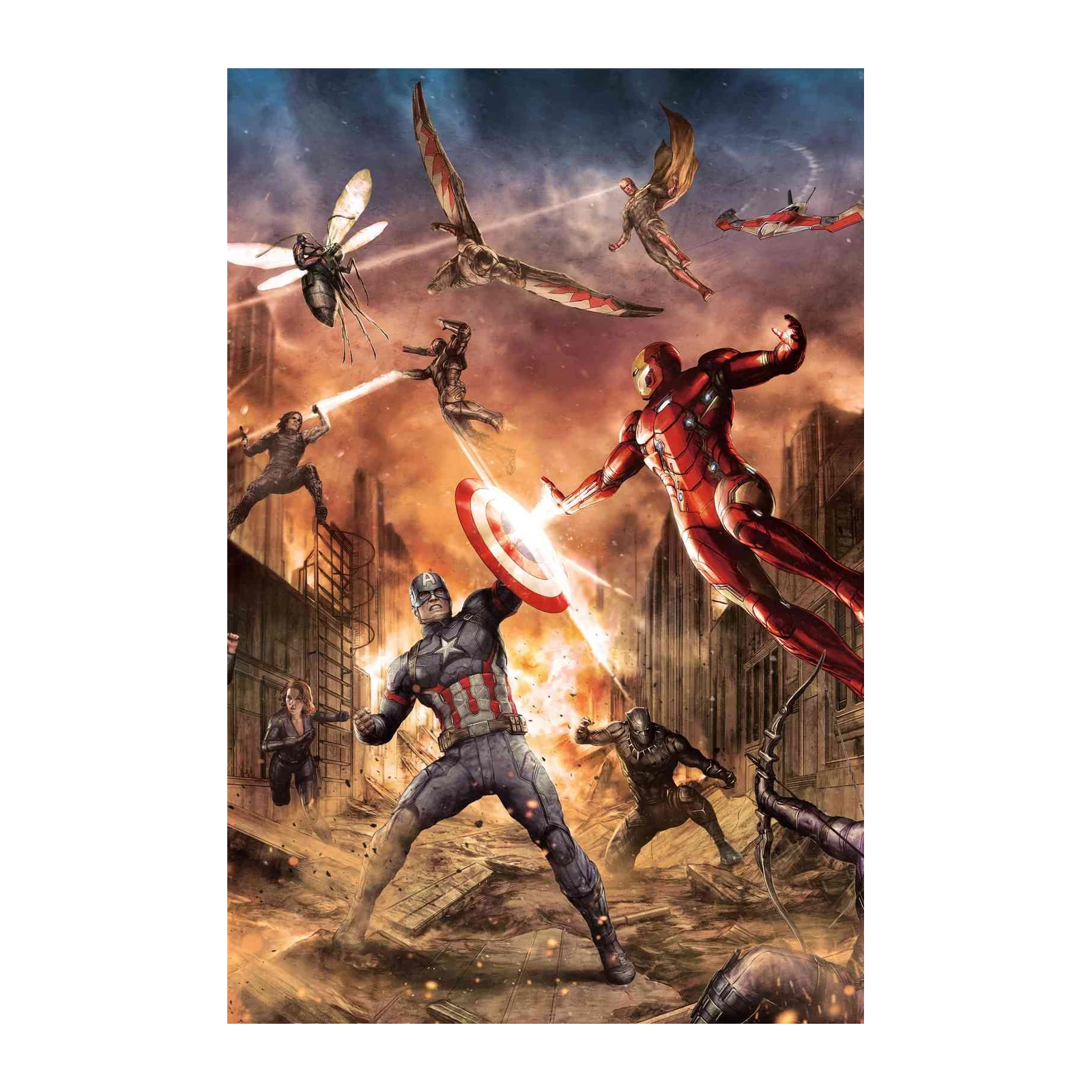 Avengers Clash Epic Battle Wall Art