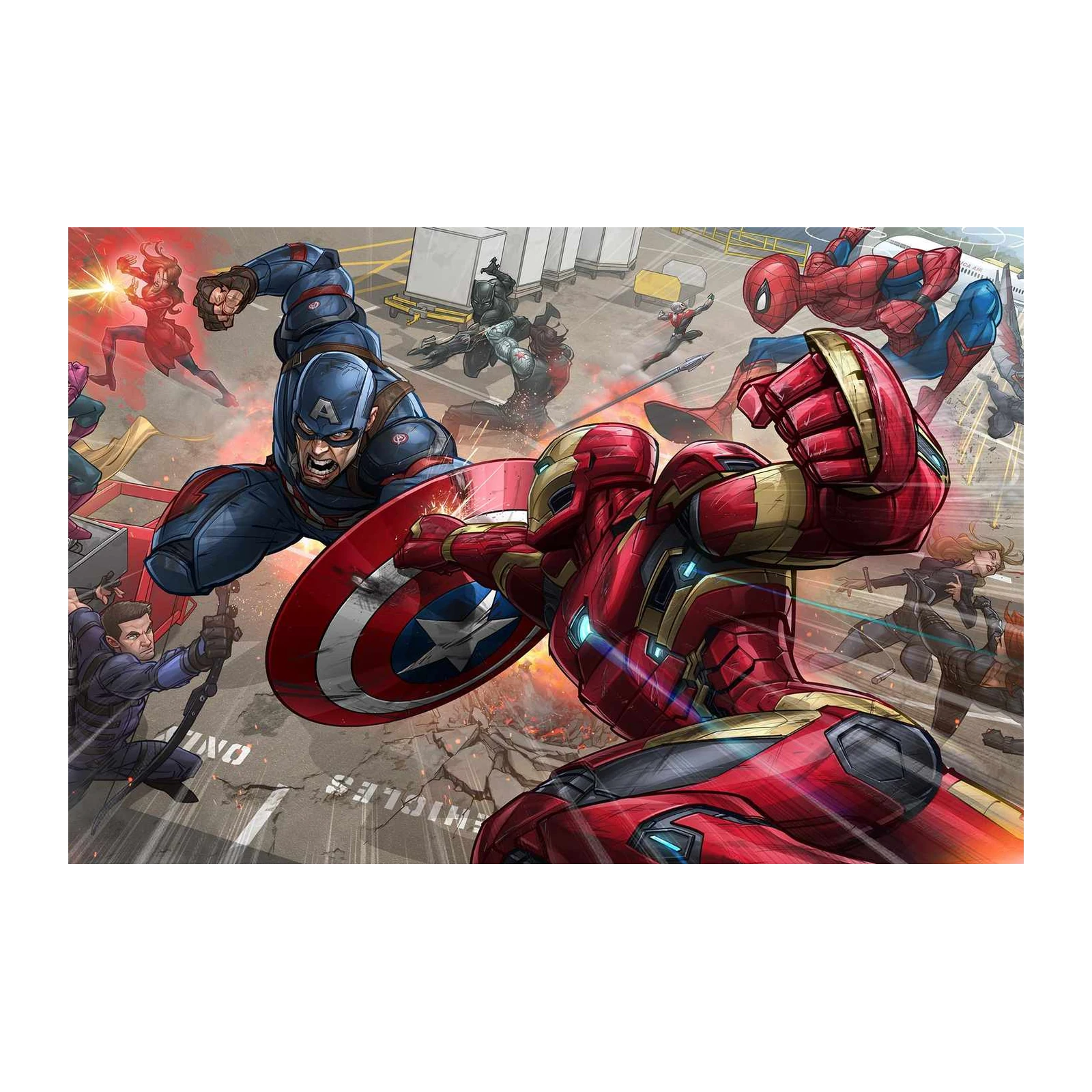 Epic Avengers Battle Poster Wall Art
