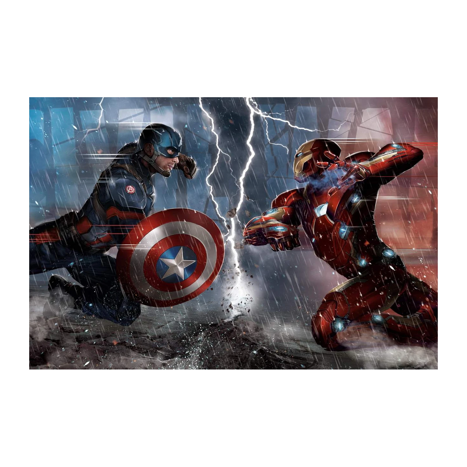 Epic Captain America vs Iron Man Wall Art