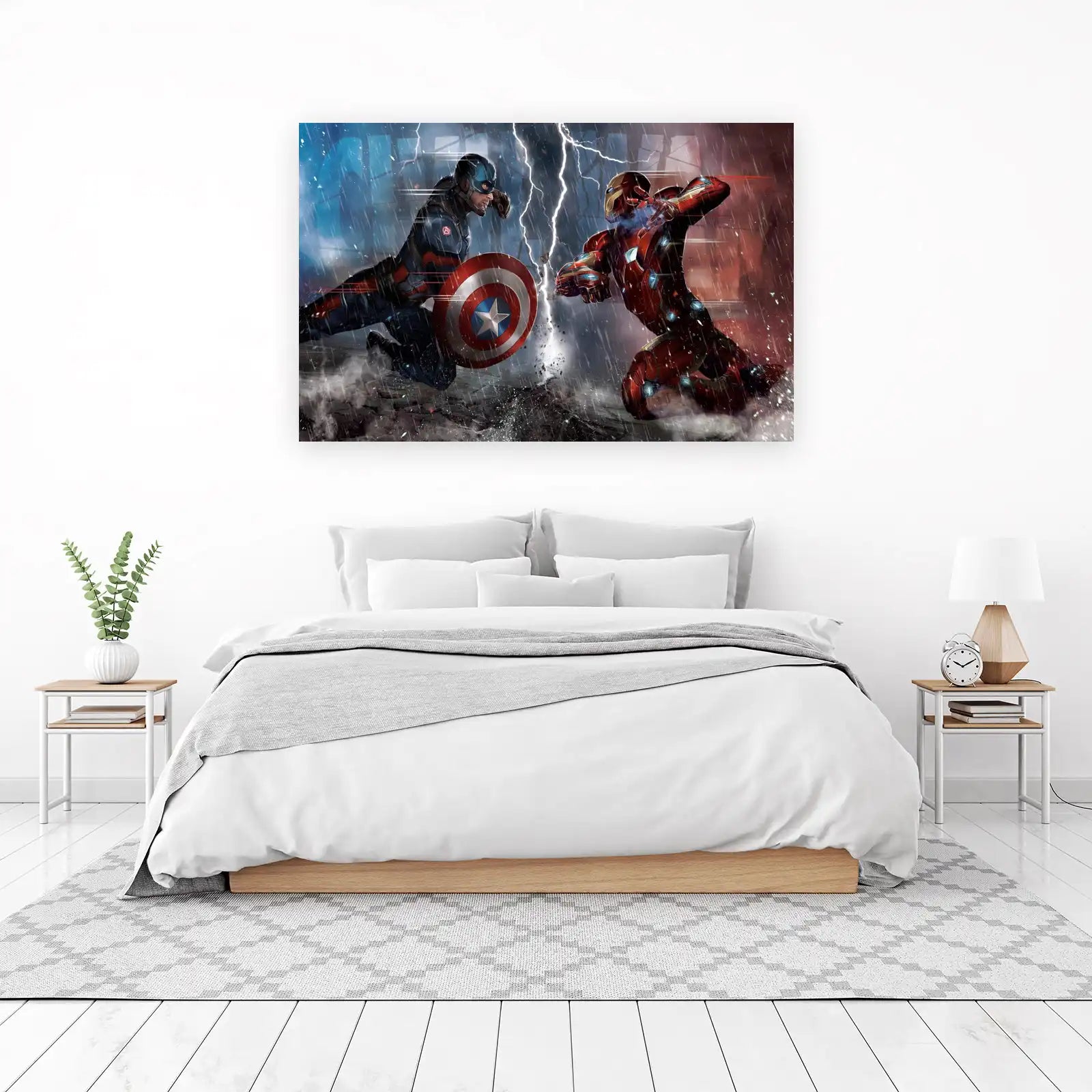 Epic Captain America vs Iron Man Wall Art