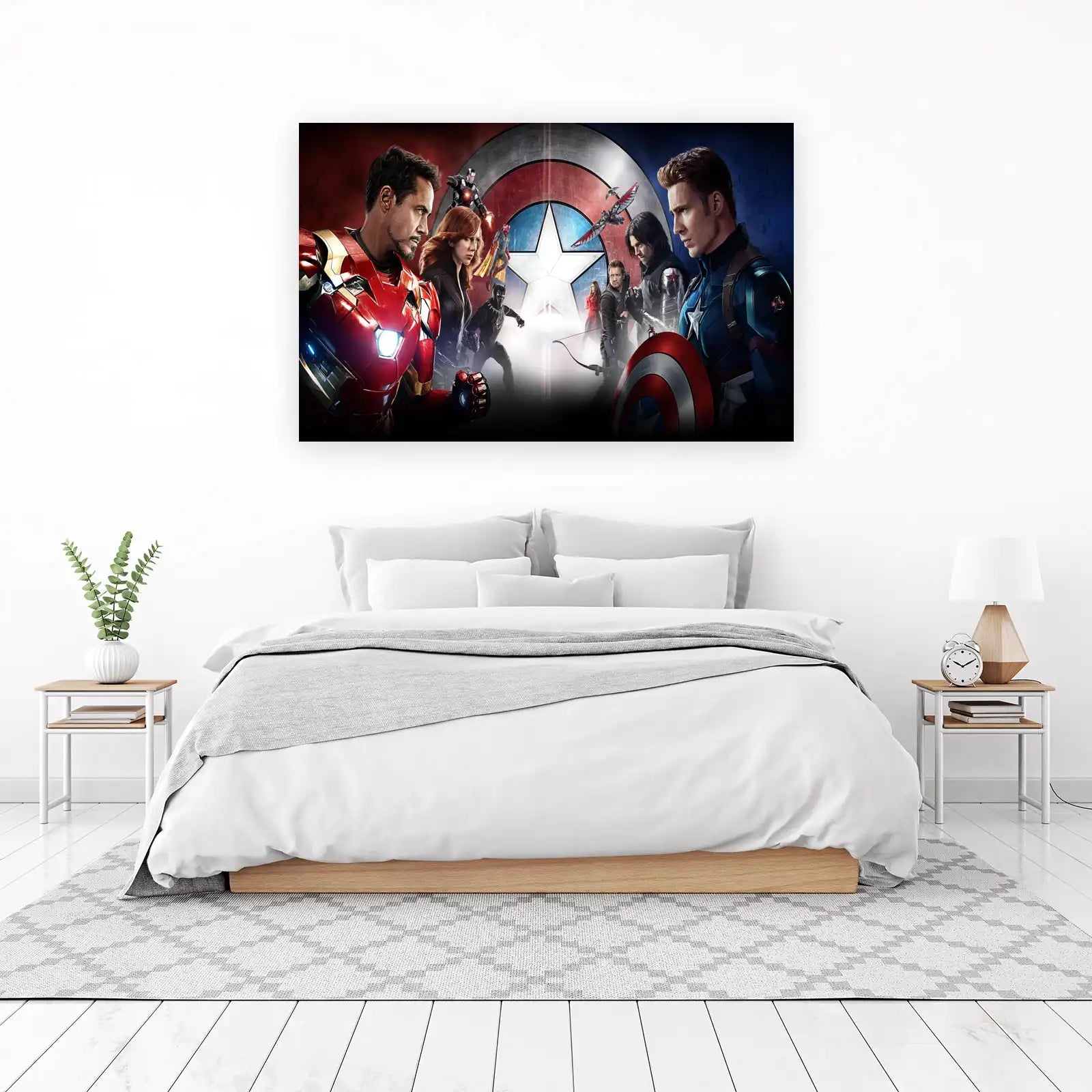 Epic Avengers Civil War Scene Wall Art
