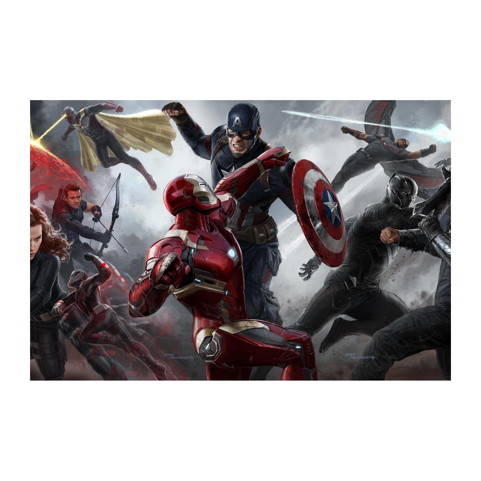 Epic Superhero Battle Wall Art