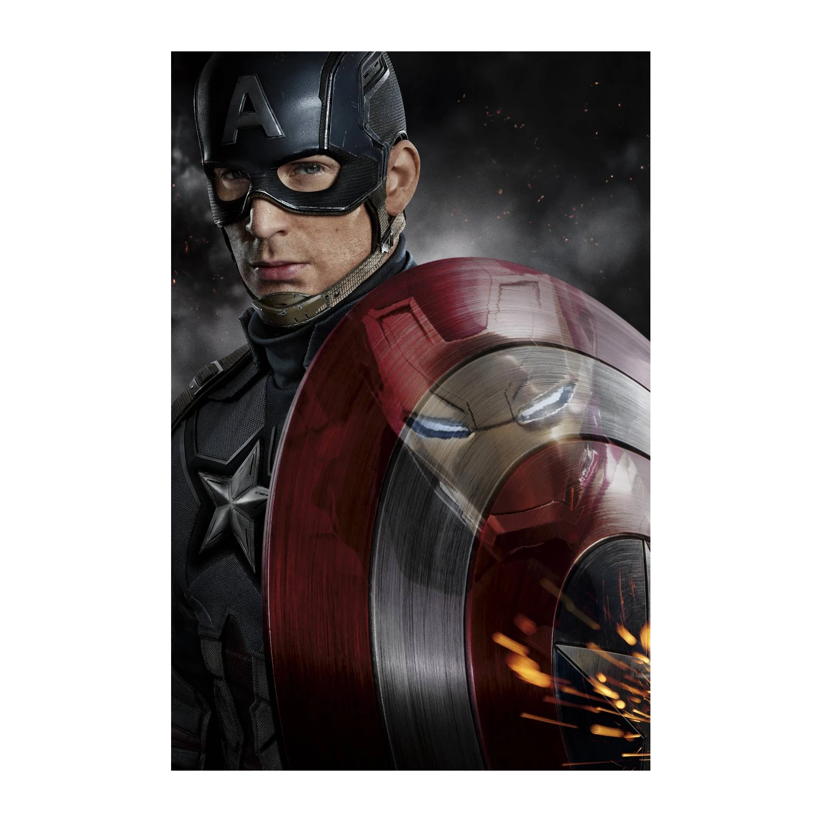 Captain America Shield Reflection Wall Art