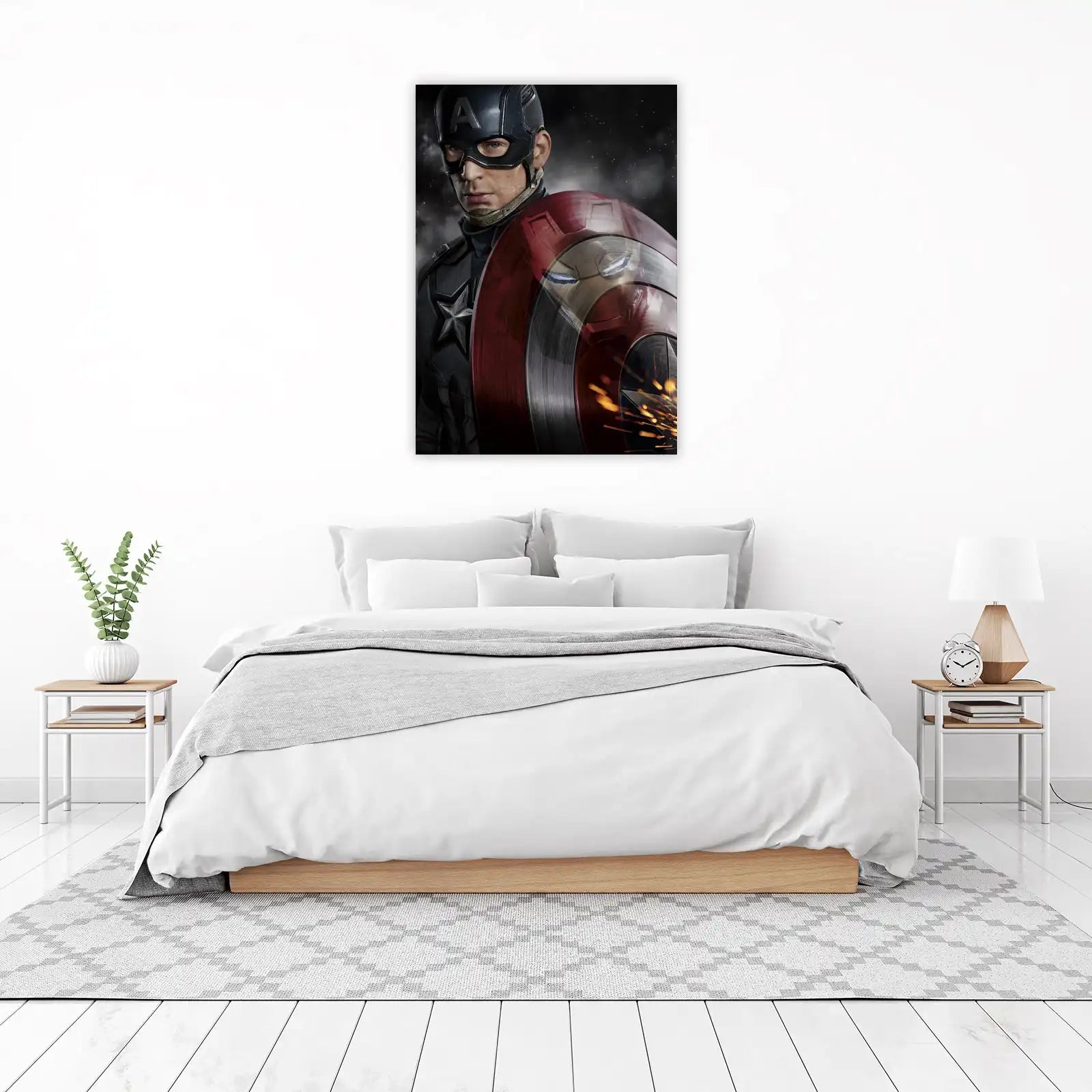 Captain America Shield Reflection Wall Art
