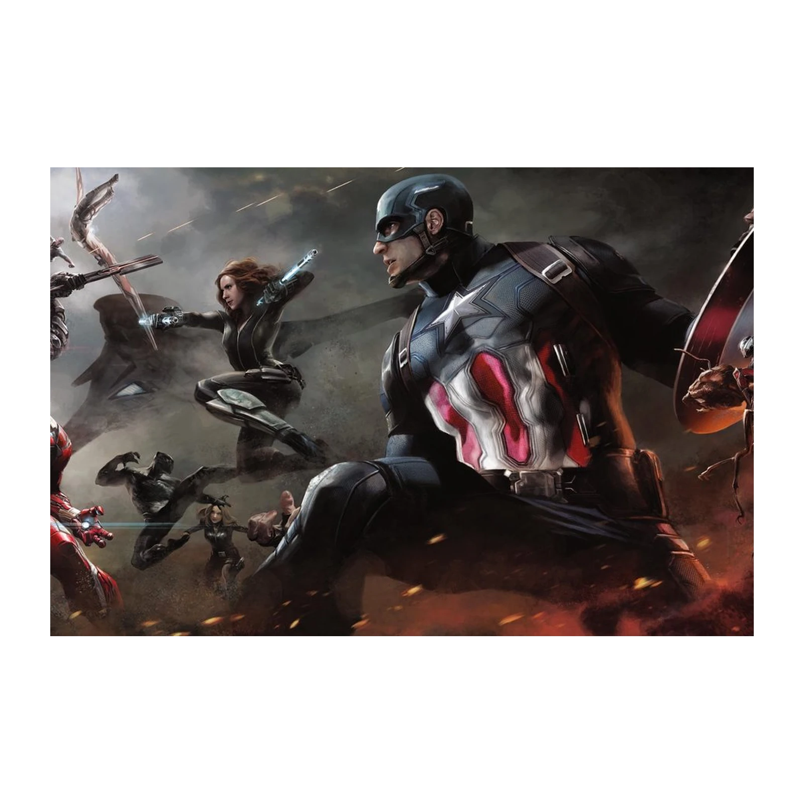 Epic Superhero Battle Wall Art