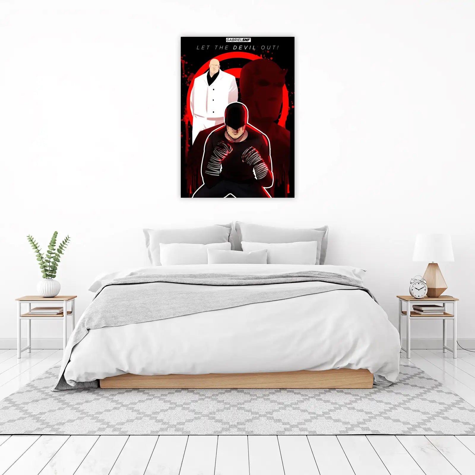 Daredevil vs Kingpin Comic Art Wall Art