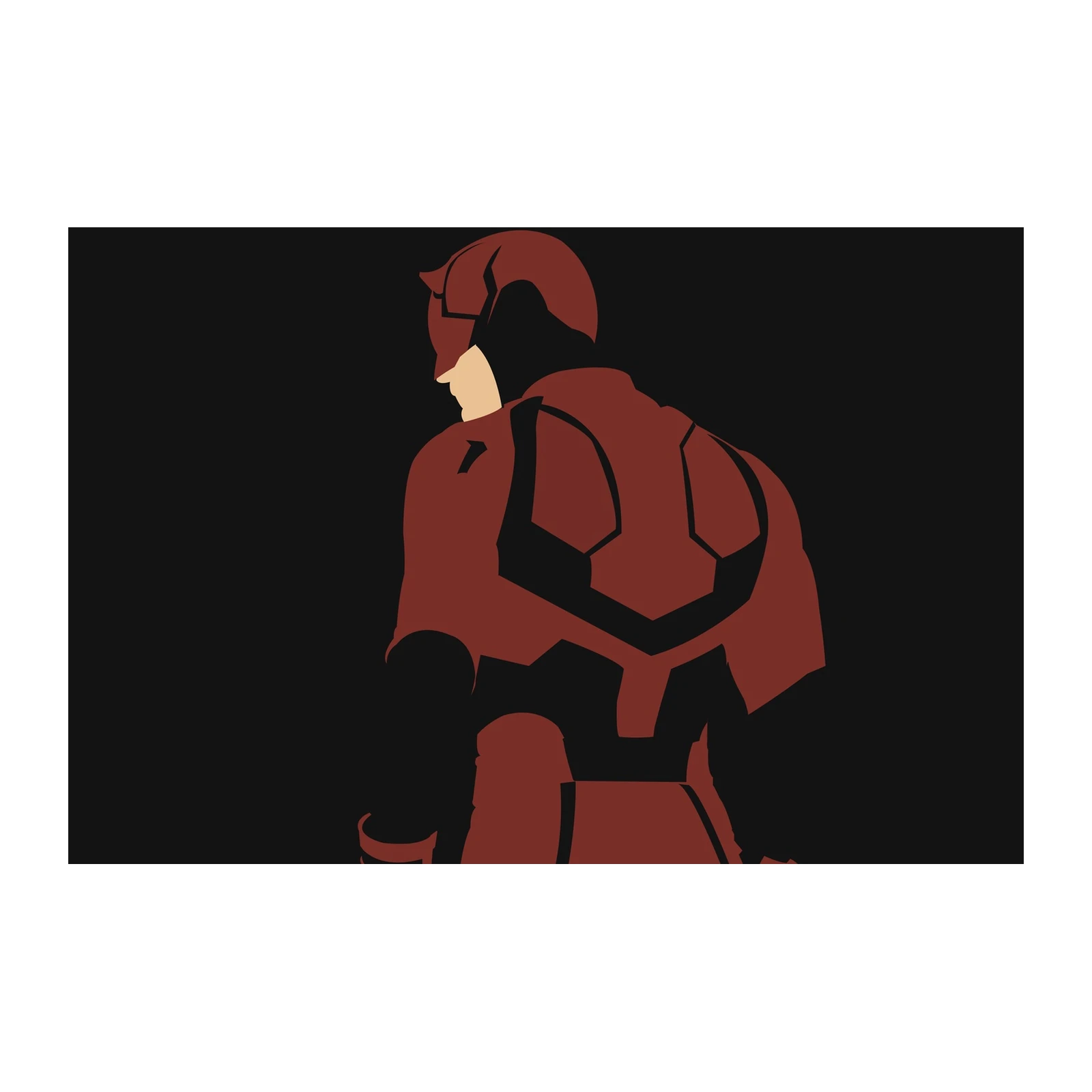Minimalist Daredevil Back View Wall Art
