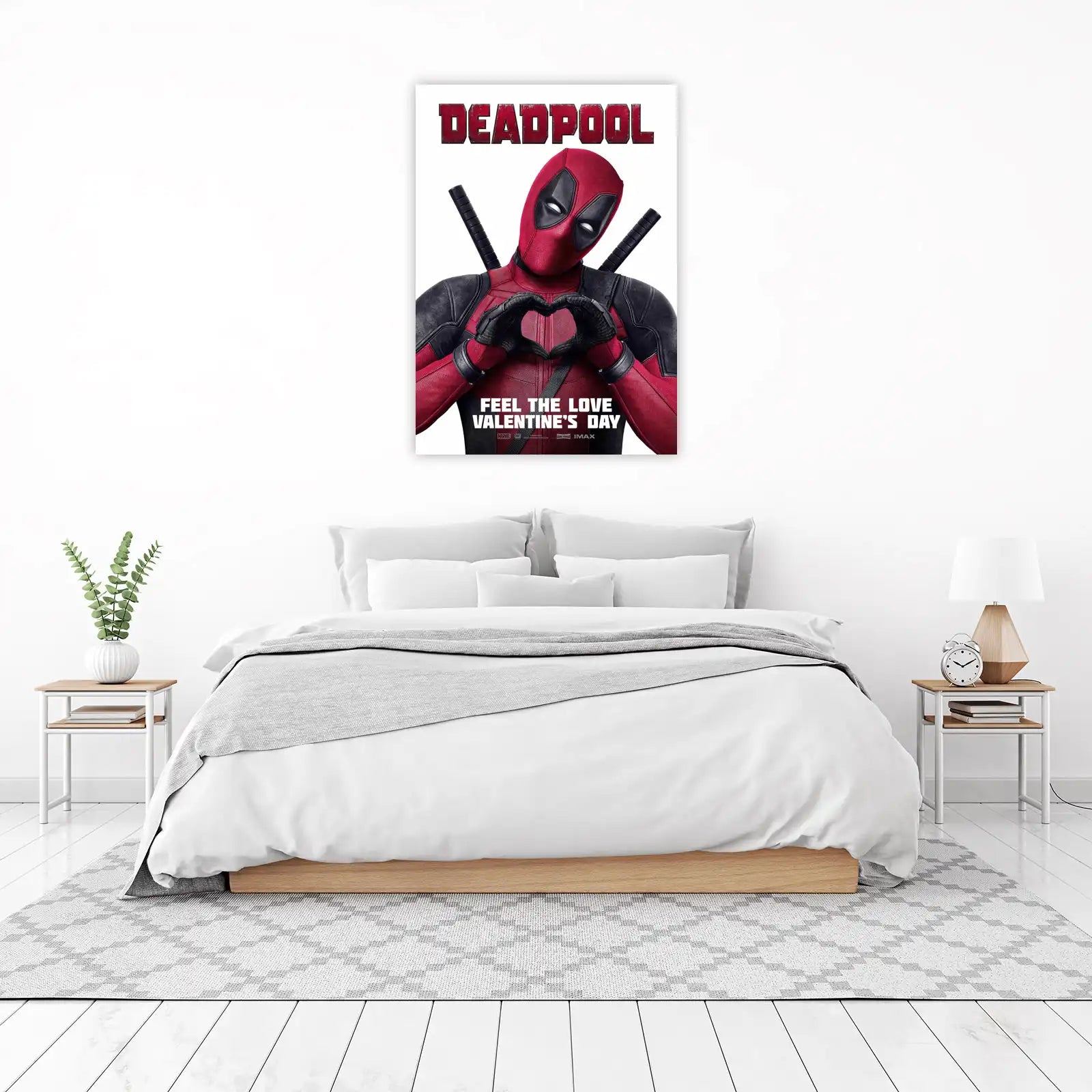 Deadpool "Feel the Love" Valentine's Day Wall Art