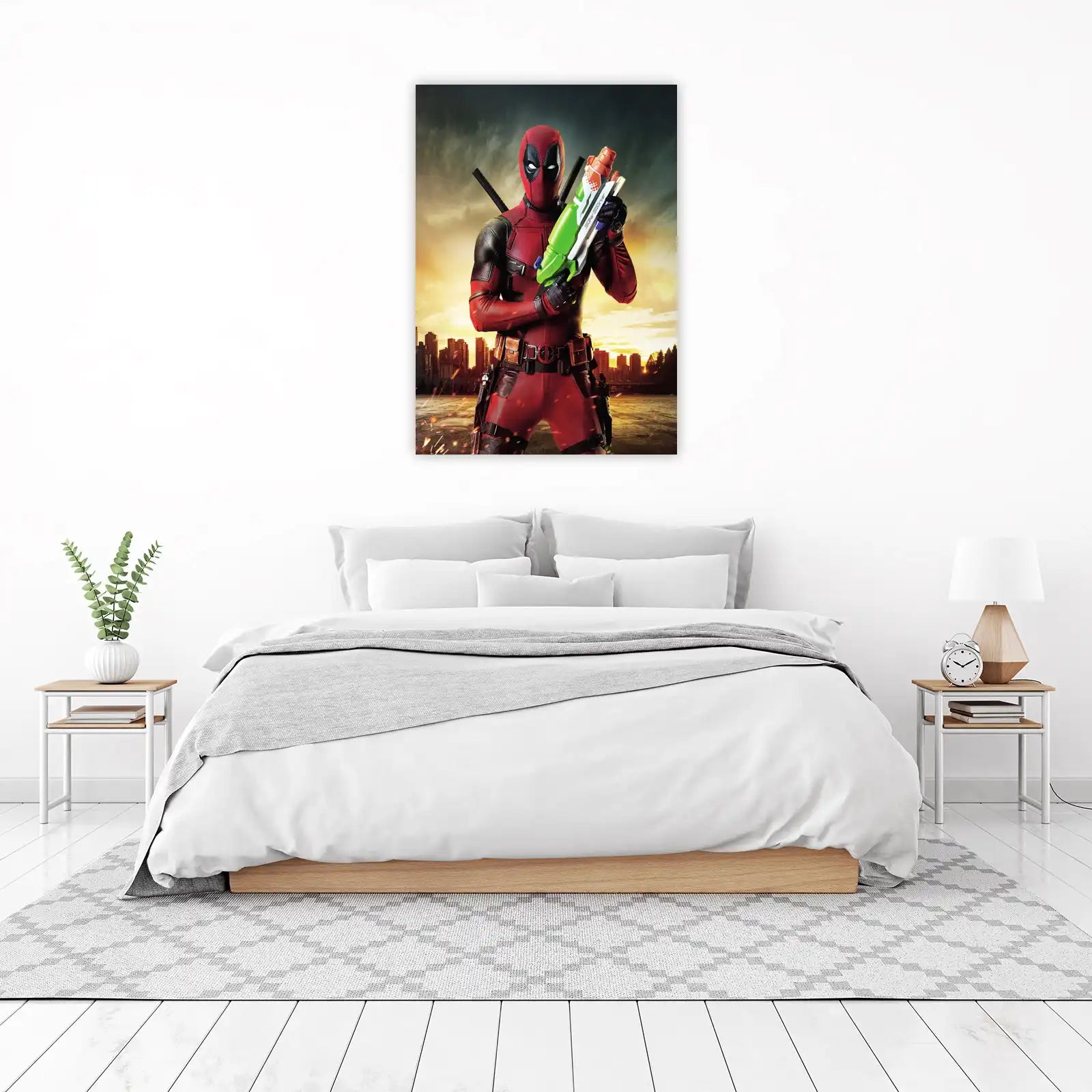 Deadpool with Super Squirter Wall Art
