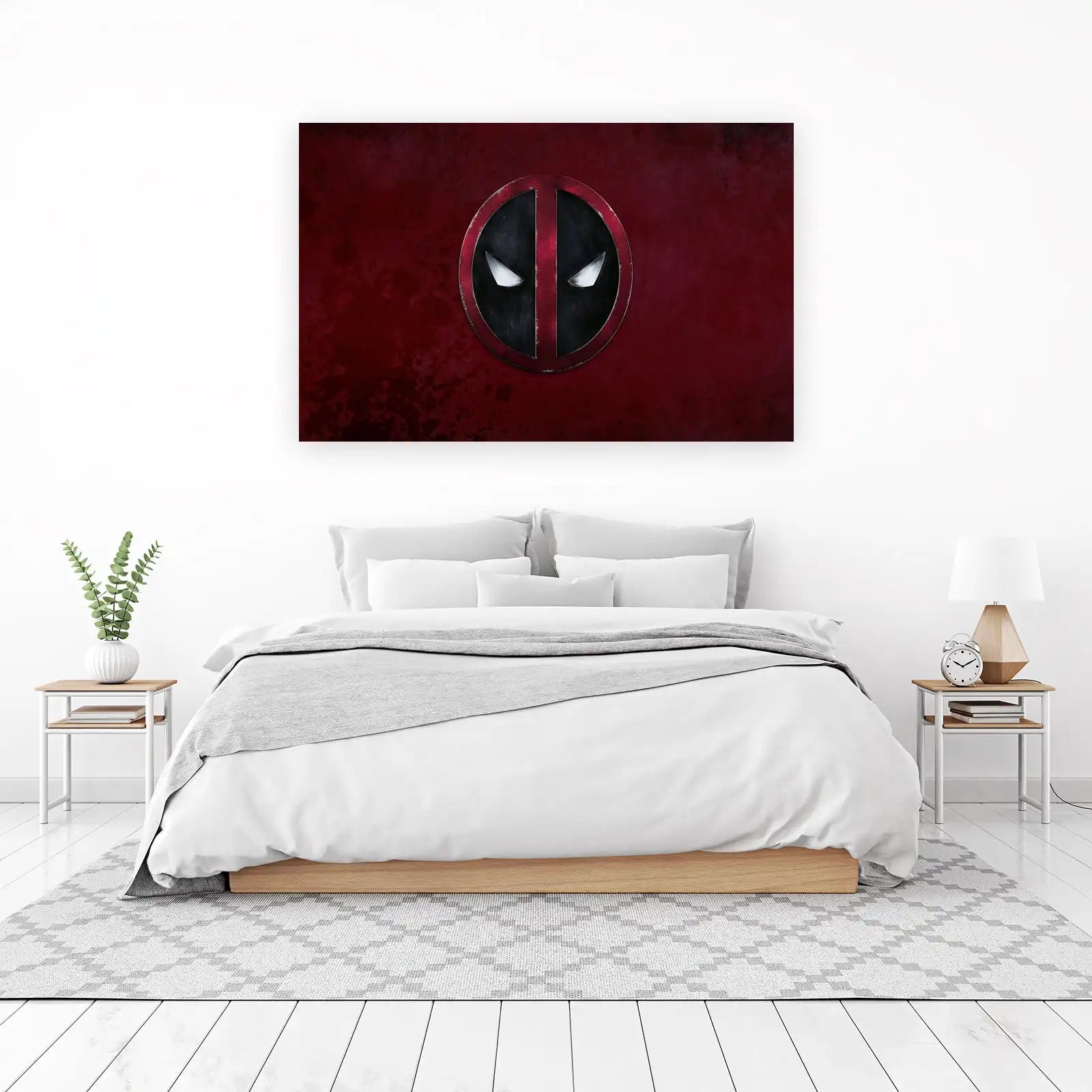 Deadpool Logo Dark Grunge Wall Art