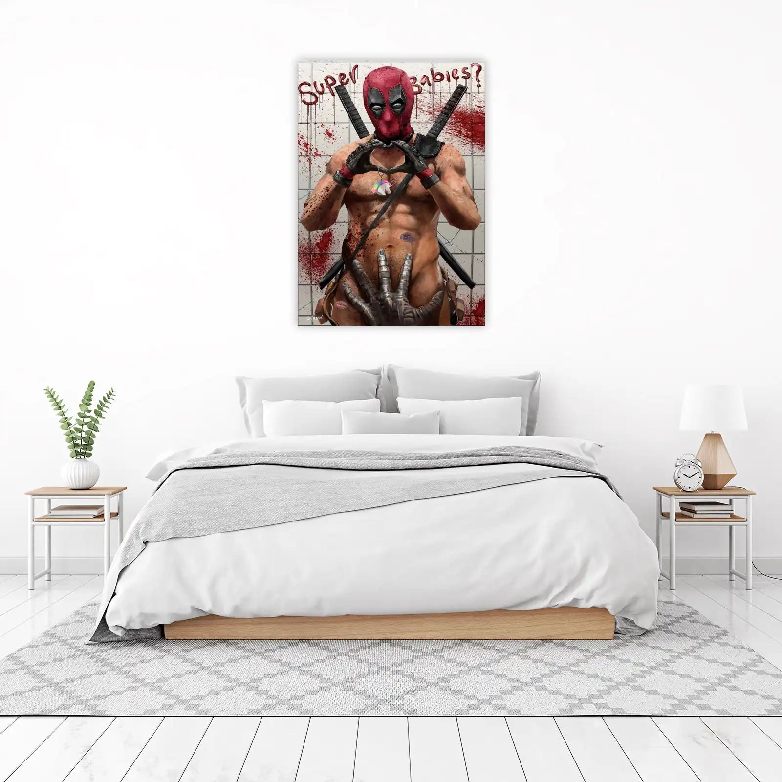Deadpool "Super Babies?" Bloody Unicorn Wall Art