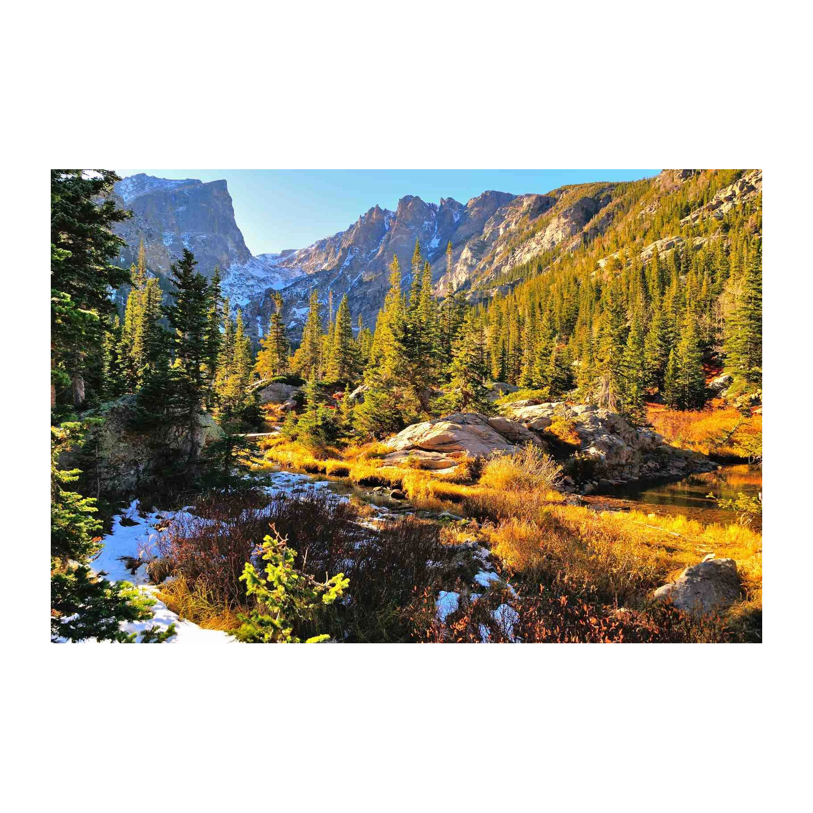 Serene Mountain Lake Autumn Wall Art