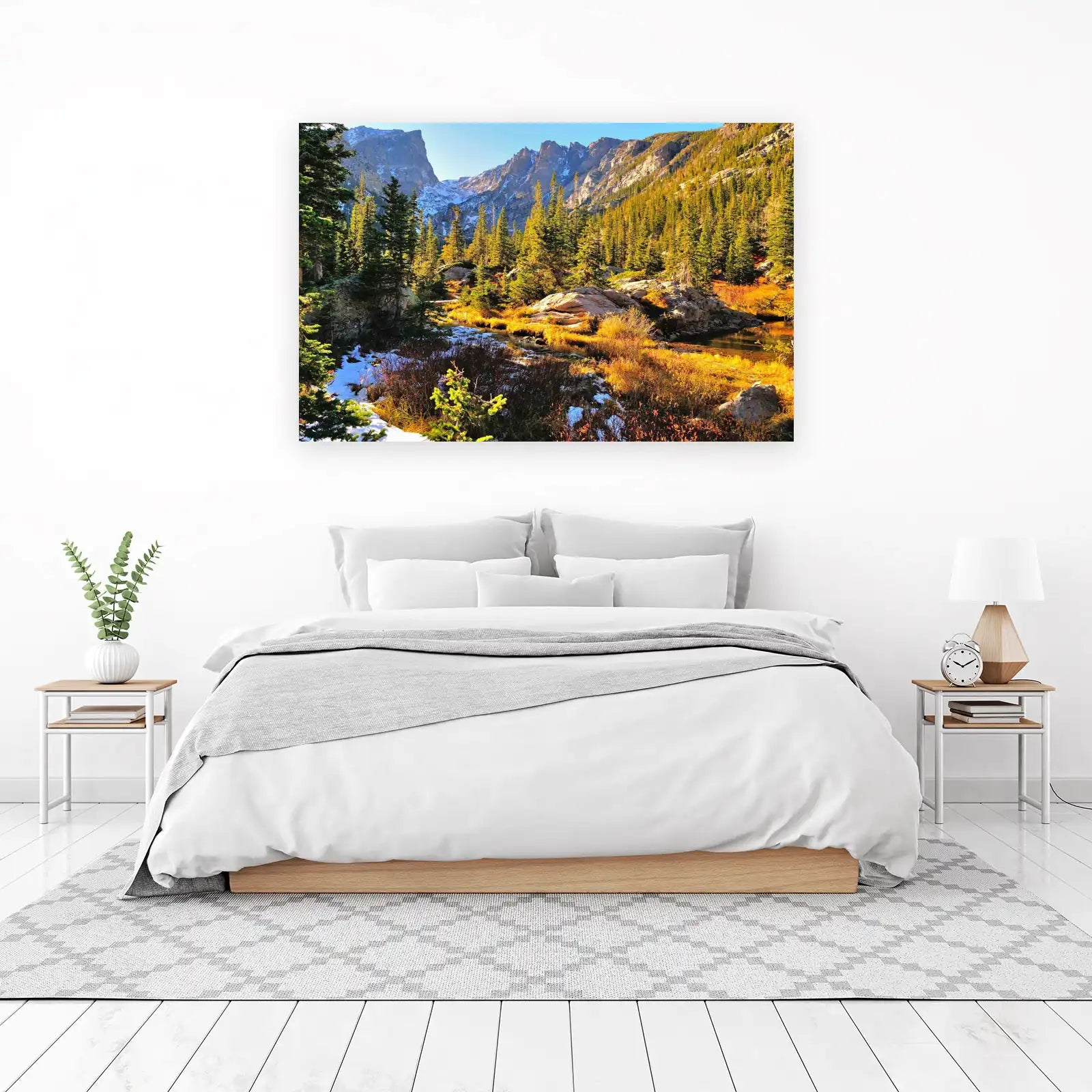 Serene Mountain Lake Autumn Wall Art