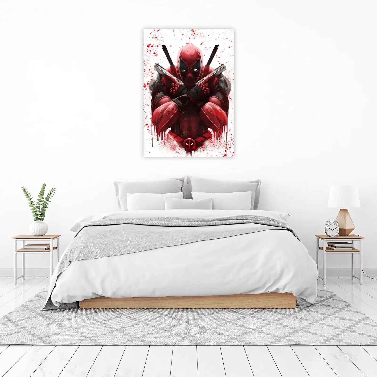 Deadpool Blood Splatter Comic Wall Art